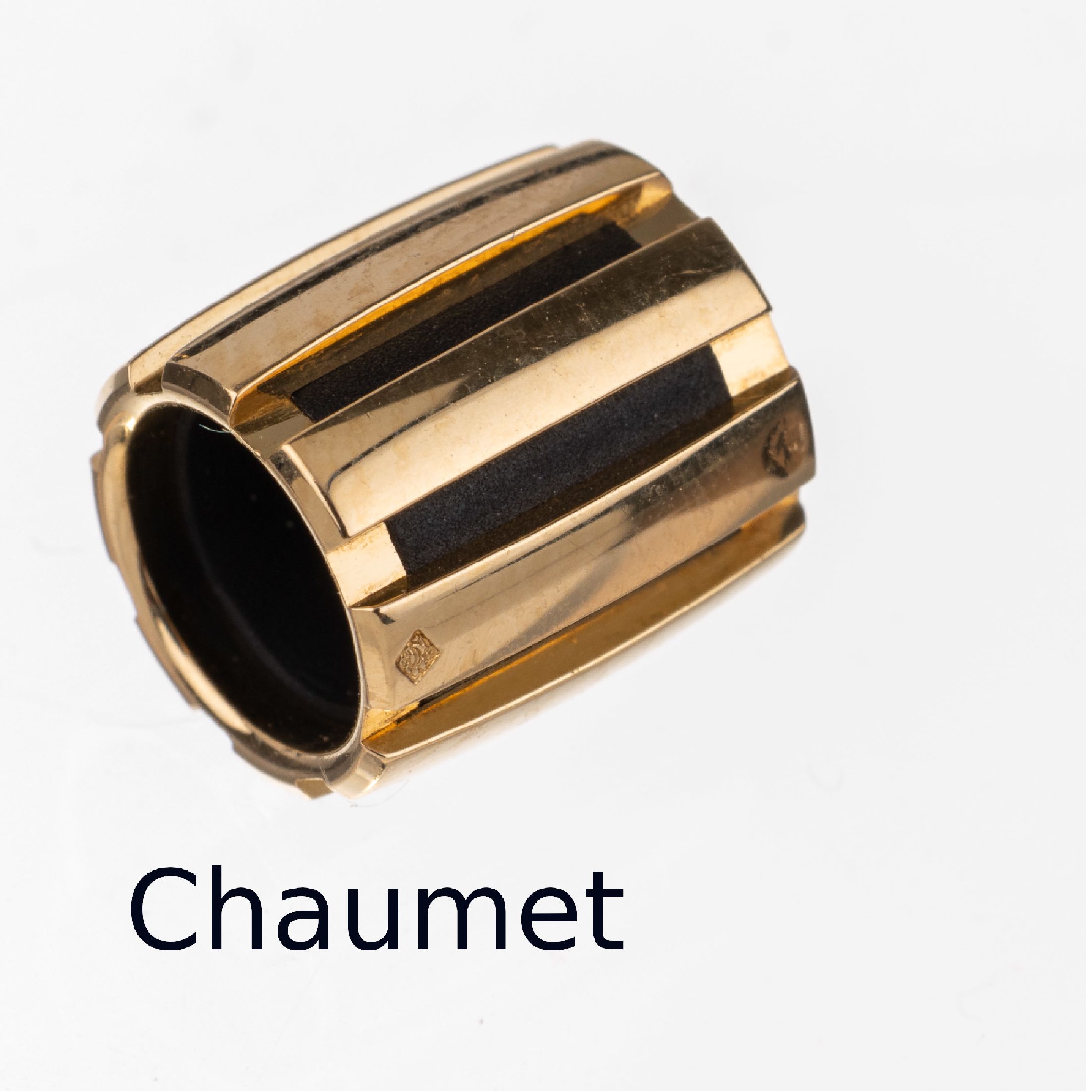 18 kt Gold CHAUMET Anhänger, GG 750/000, aus der Serie "Class One", innenliegend Kautschukring, GG durchbrochen gearbeitet, ca. 2.2 g, ...