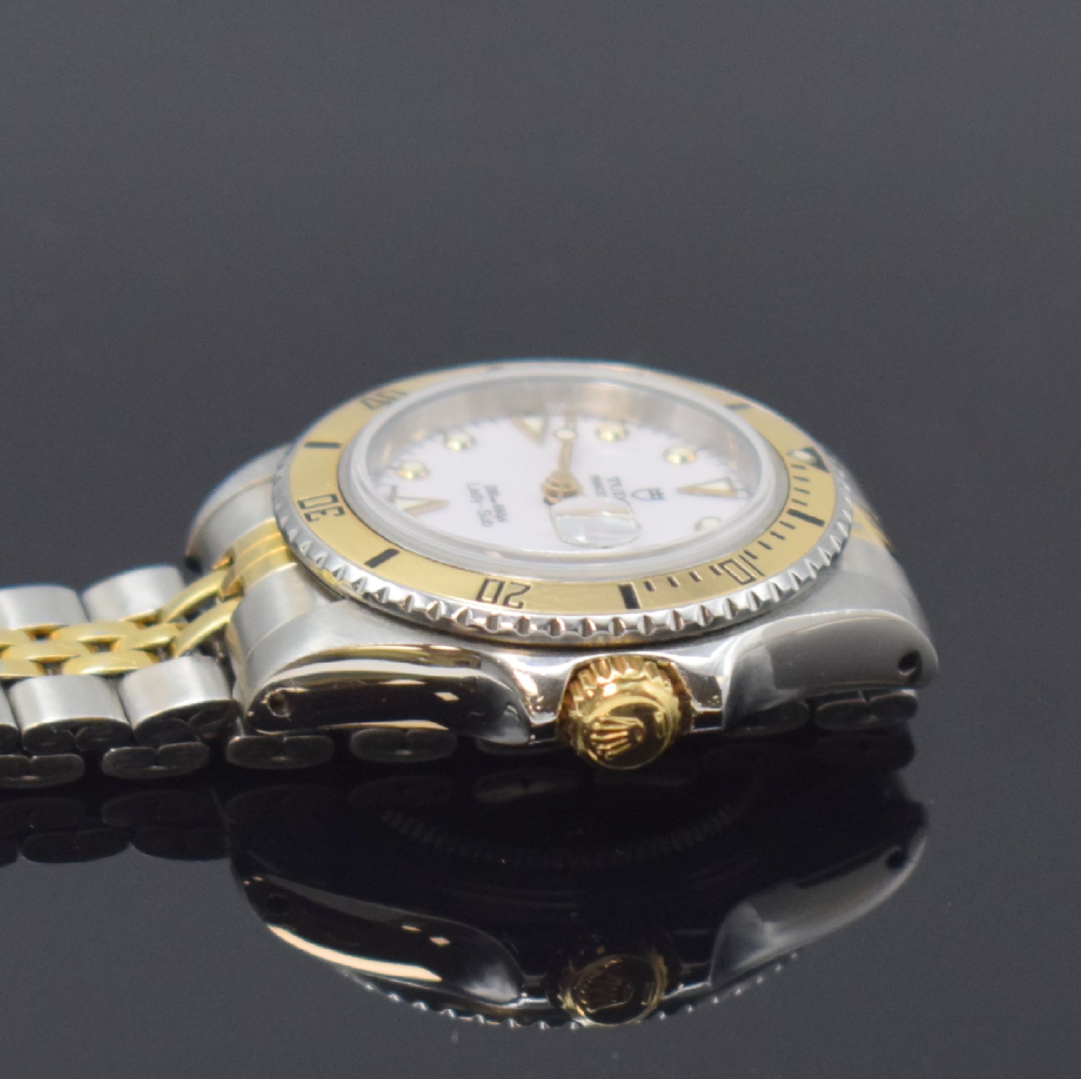 Detail c: TUDOR Damenarmbanduhr Princess Date Lady-Sub Referenz 96093, Automatik, Schweiz um 1992, Edelstahl u. GG kombiniert inkl. Gliederband m. ...