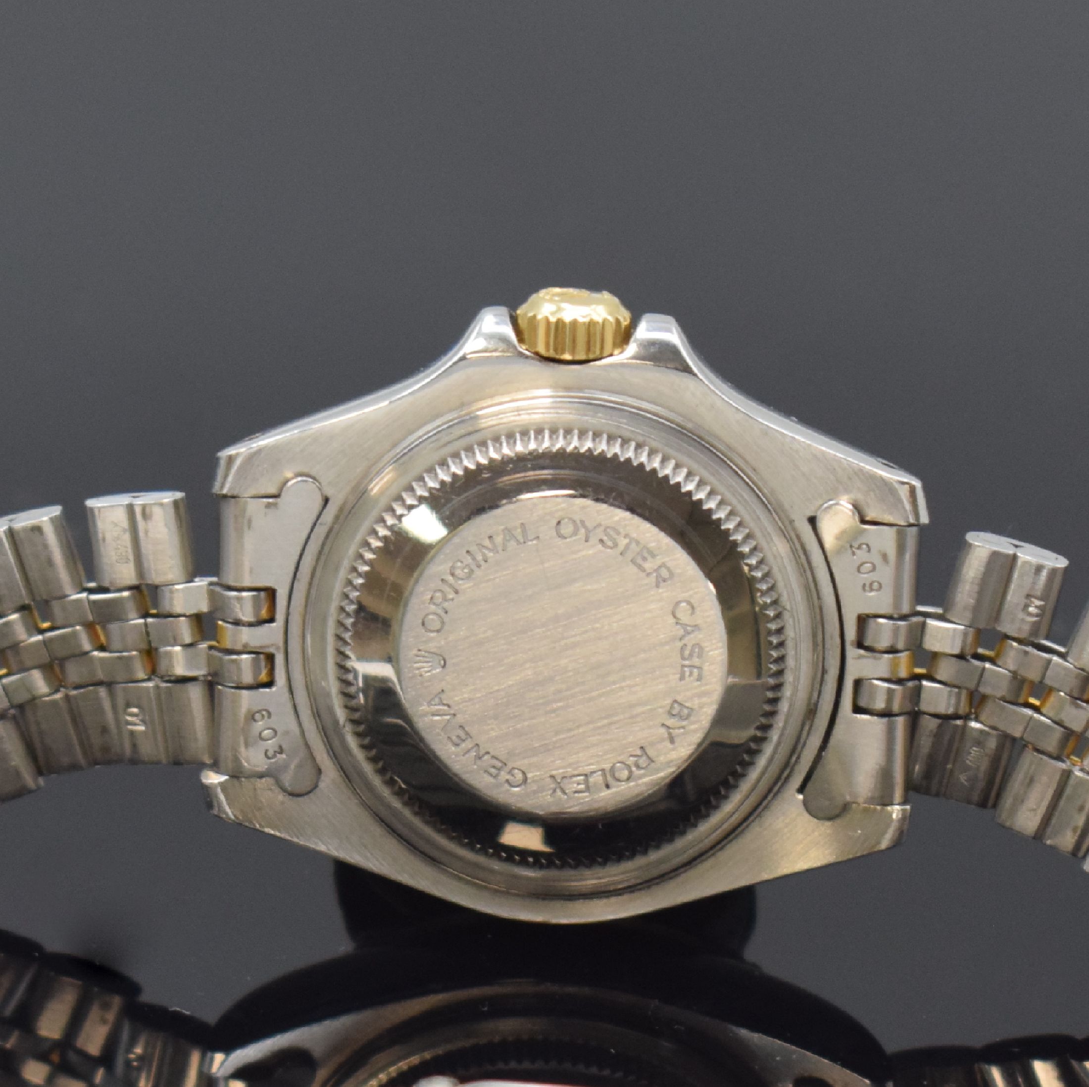 Detail d: TUDOR Damenarmbanduhr Princess Date Lady-Sub Referenz 96093, Automatik, Schweiz um 1992, Edelstahl u. GG kombiniert inkl. Gliederband m. ...