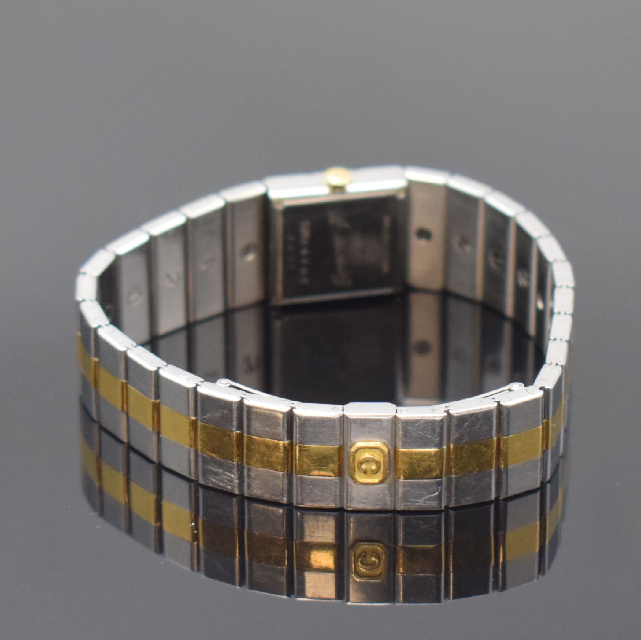 Detail b: CHOPARD St. Moritz Damenarmbanduhr, Schweiz um 1985, quartz, Edelstahl/Gold komb., Monocoque-Geh., Gliederband m. dopp. Faltschließe, 2-farb. ...
