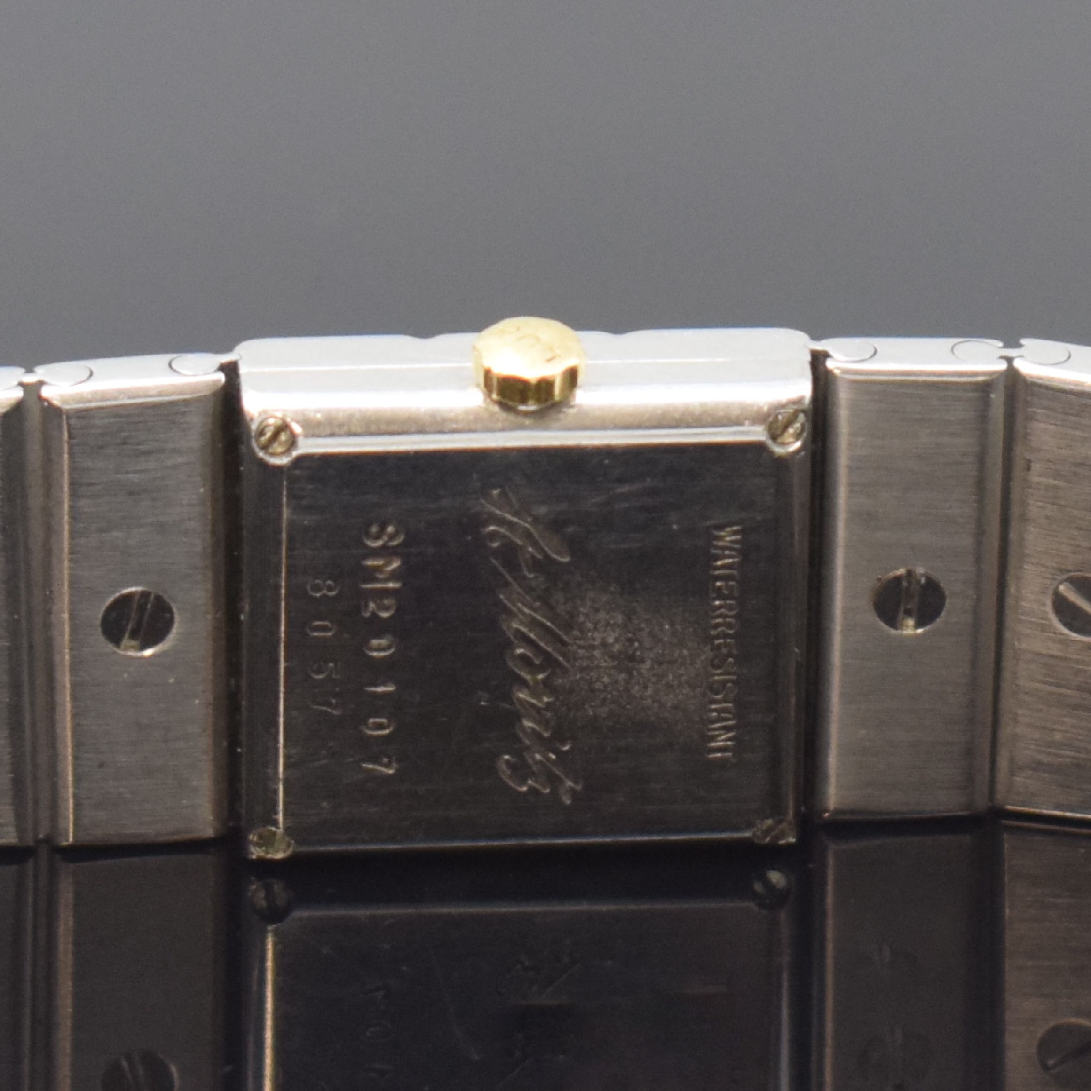 Detail d: CHOPARD St. Moritz Damenarmbanduhr, Schweiz um 1985, quartz, Edelstahl/Gold komb., Monocoque-Geh., Gliederband m. dopp. Faltschließe, 2-farb. ...