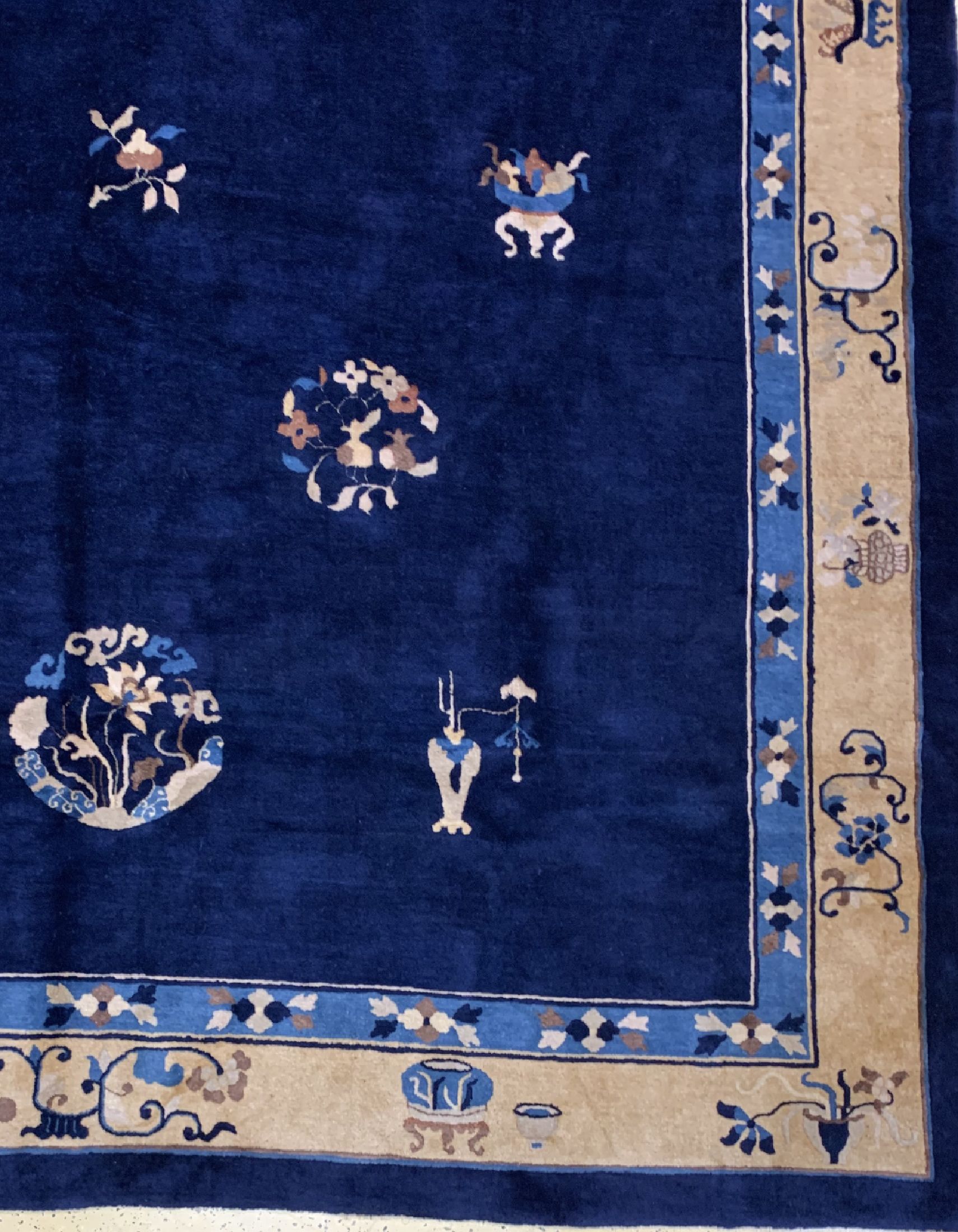 Detail a: Peking"Palastteppich"antik, China, um 1900,Korkwolle auf Baumwolle, ca. 700 x 380 cm, EHZ: 2