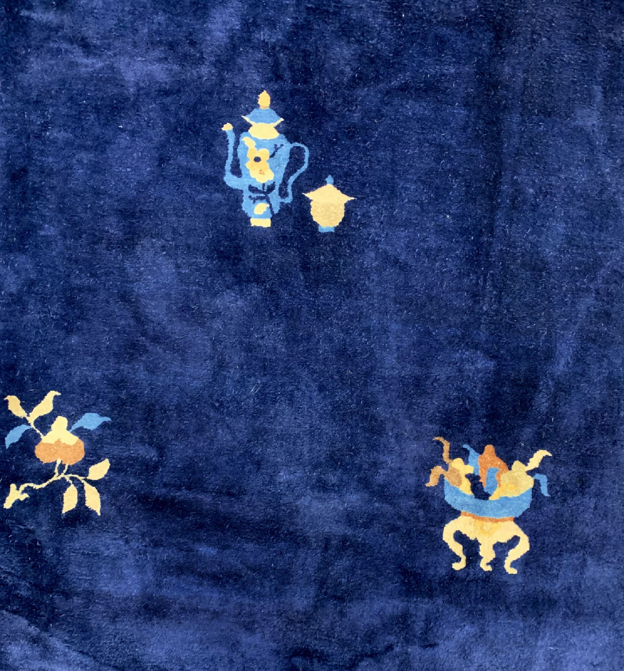 Detail d: Peking"Palastteppich"antik, China, um 1900,Korkwolle auf Baumwolle, ca. 700 x 380 cm, EHZ: 2