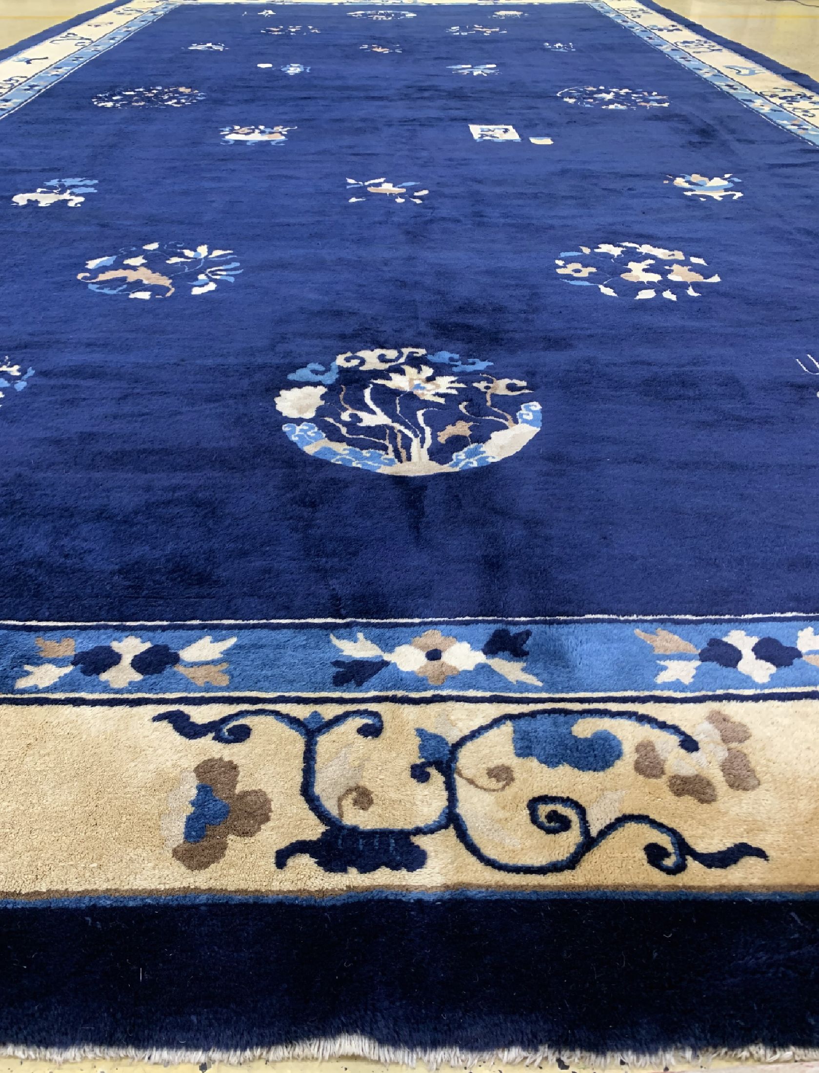 Detail g: Peking"Palastteppich"antik, China, um 1900,Korkwolle auf Baumwolle, ca. 700 x 380 cm, EHZ: 2
