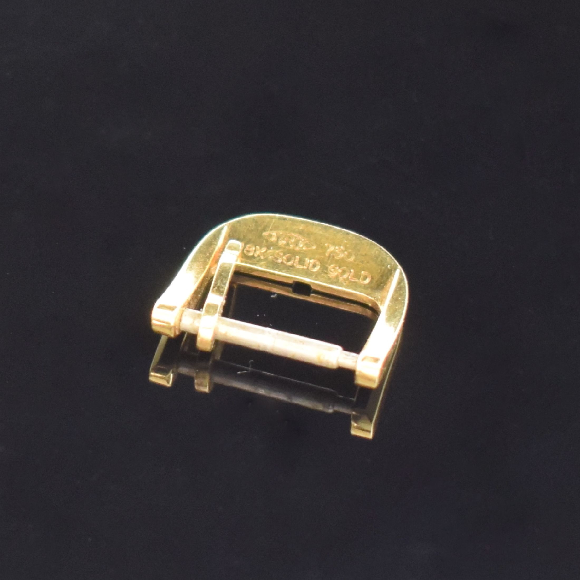 Detail b: PATEK PHILIPPE / Jaeger-LeCoultre 2 Dornschließen in GG 750/000, um 1960/90, PPC für 14 mm Band, JLC für 12 mm Band