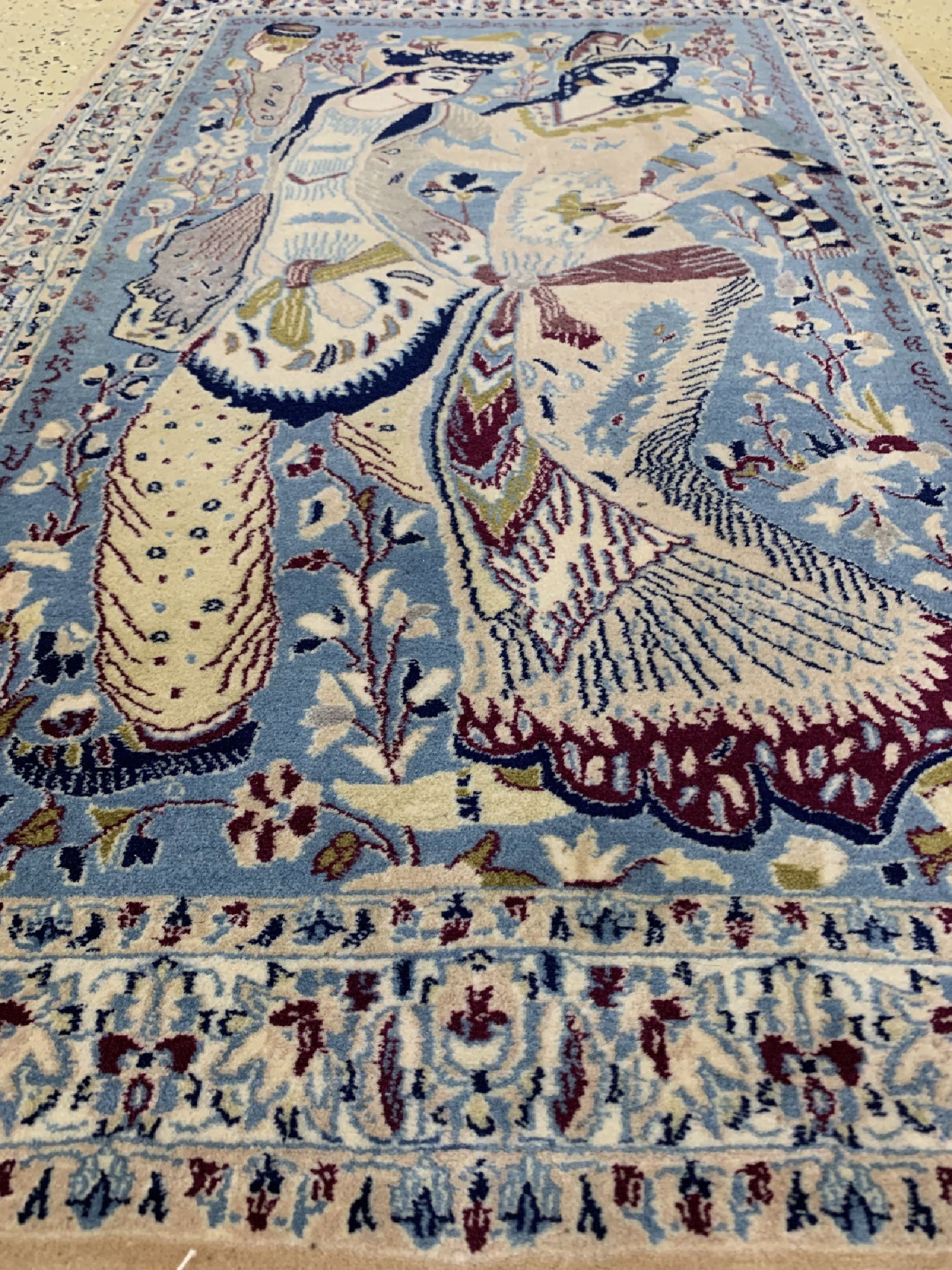 Detail c: Nain fein(6 La), Persien, um 1960, Korkwolle auf Baumwolle, ca. 107 x 69 cm, EHZ: 2