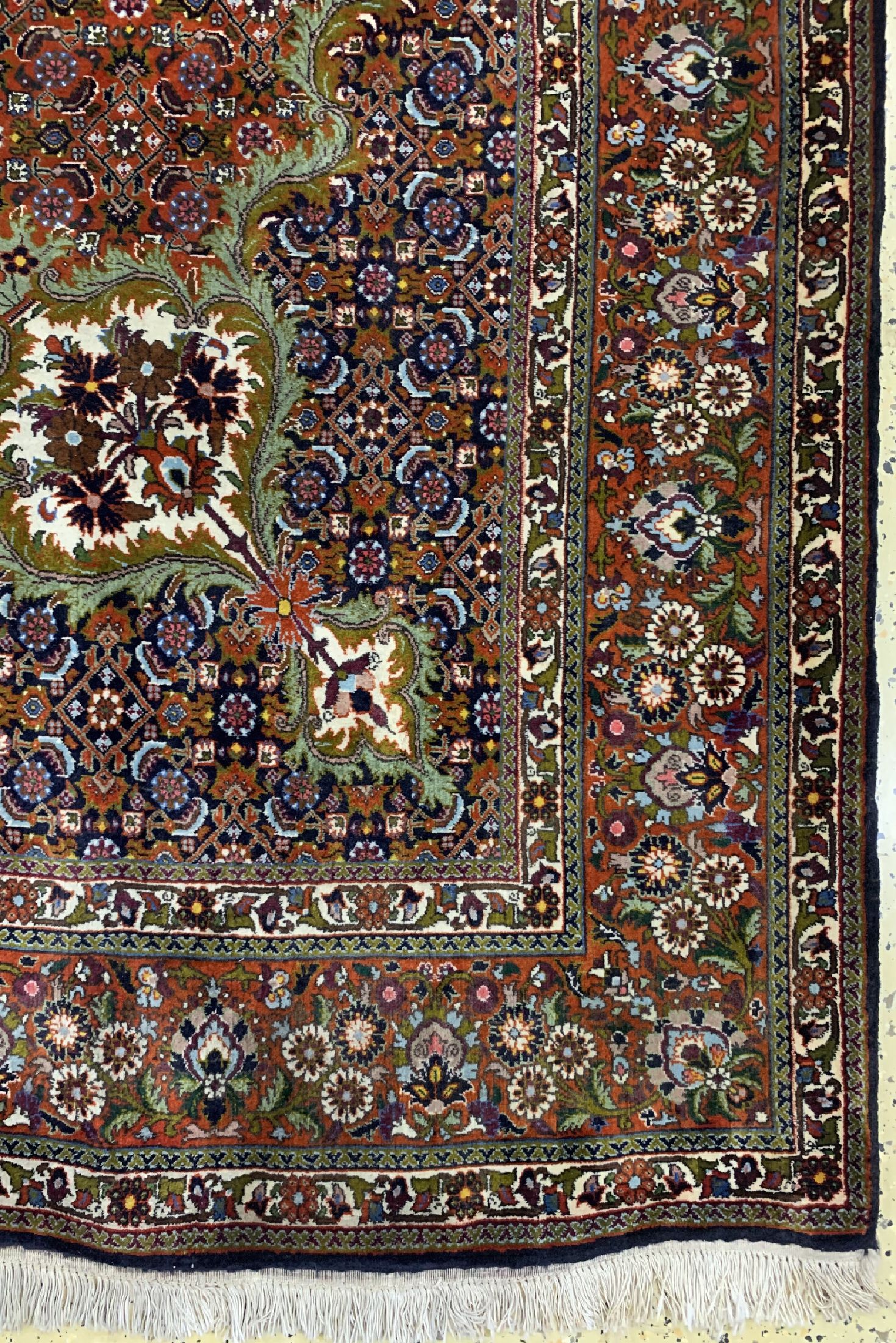 Detail a: Bidjar Kork fein, Persien, ca. 50 Jahre, Korkwolle auf Baumwolle, ca. 290 x 252 cm, EHZ: 2
