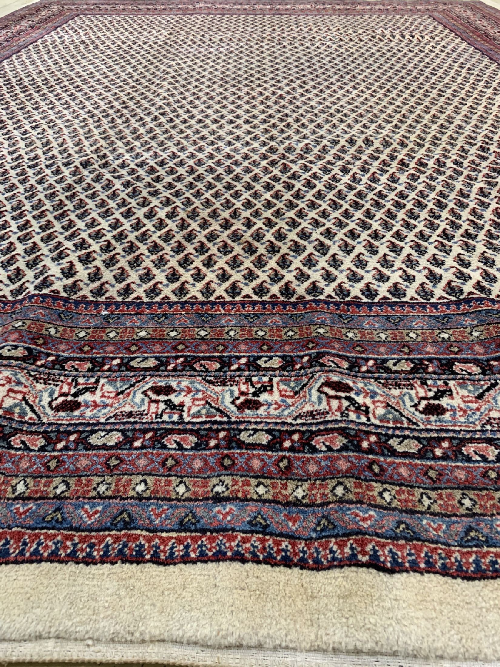 Detail c: Sarogh Mir, Persien, um 1960, Wolle auf Baumwolle, ca. 327 x 255 cm, EHZ: 1-2