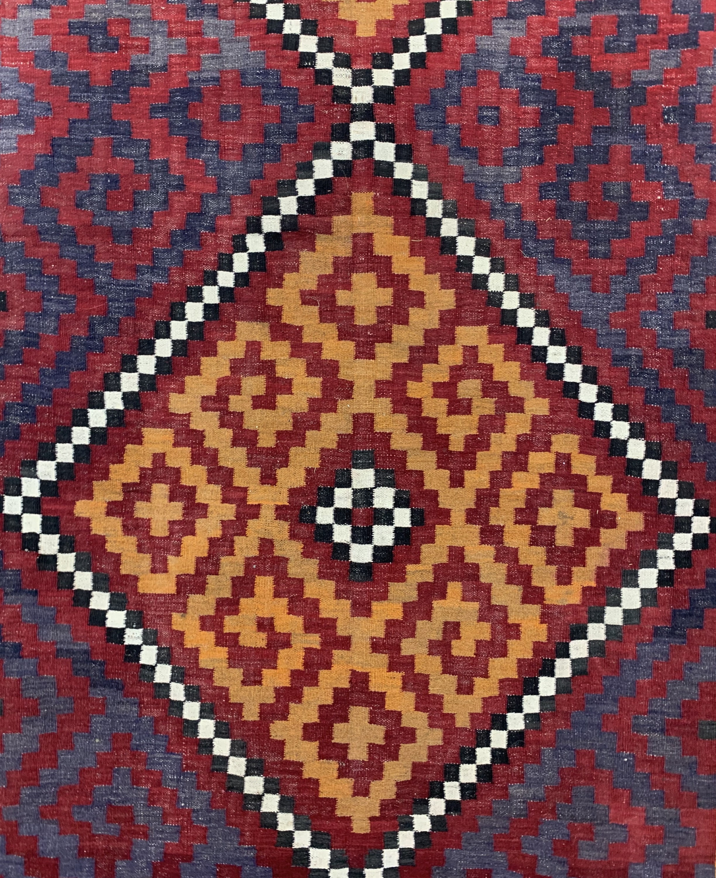 Detail c: Uzbek Kelim, Uzbekistan, ca. 50 Jahre, Wolle auf Wolle, ca. 376 x 212 cm, EHZ: 2