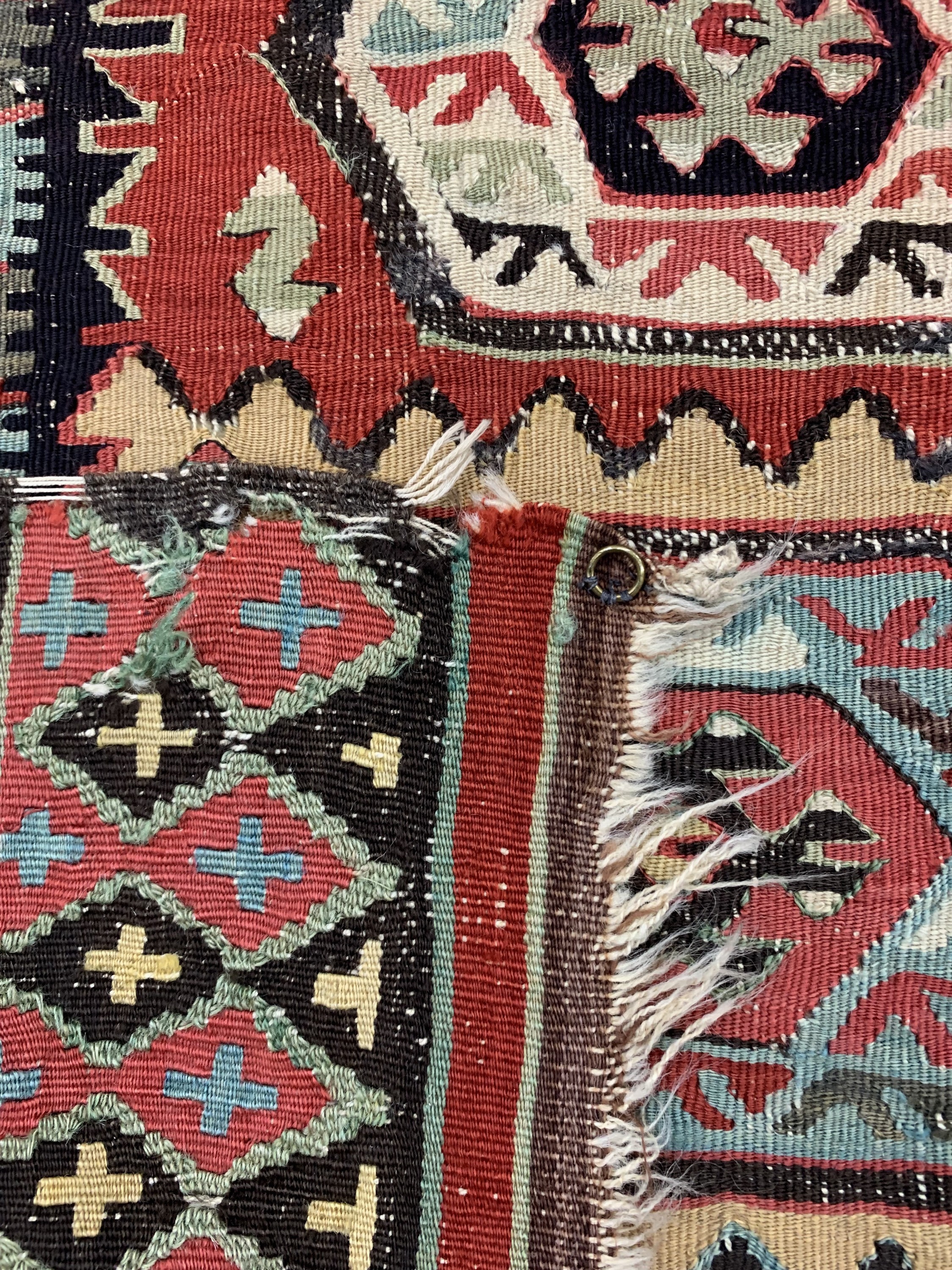 Detail e: Anatol Kelim antik, Türkei, 19.Jhd, Wolle auf Wolle, ca. 190 x 110 cm, EHZ: 3-4