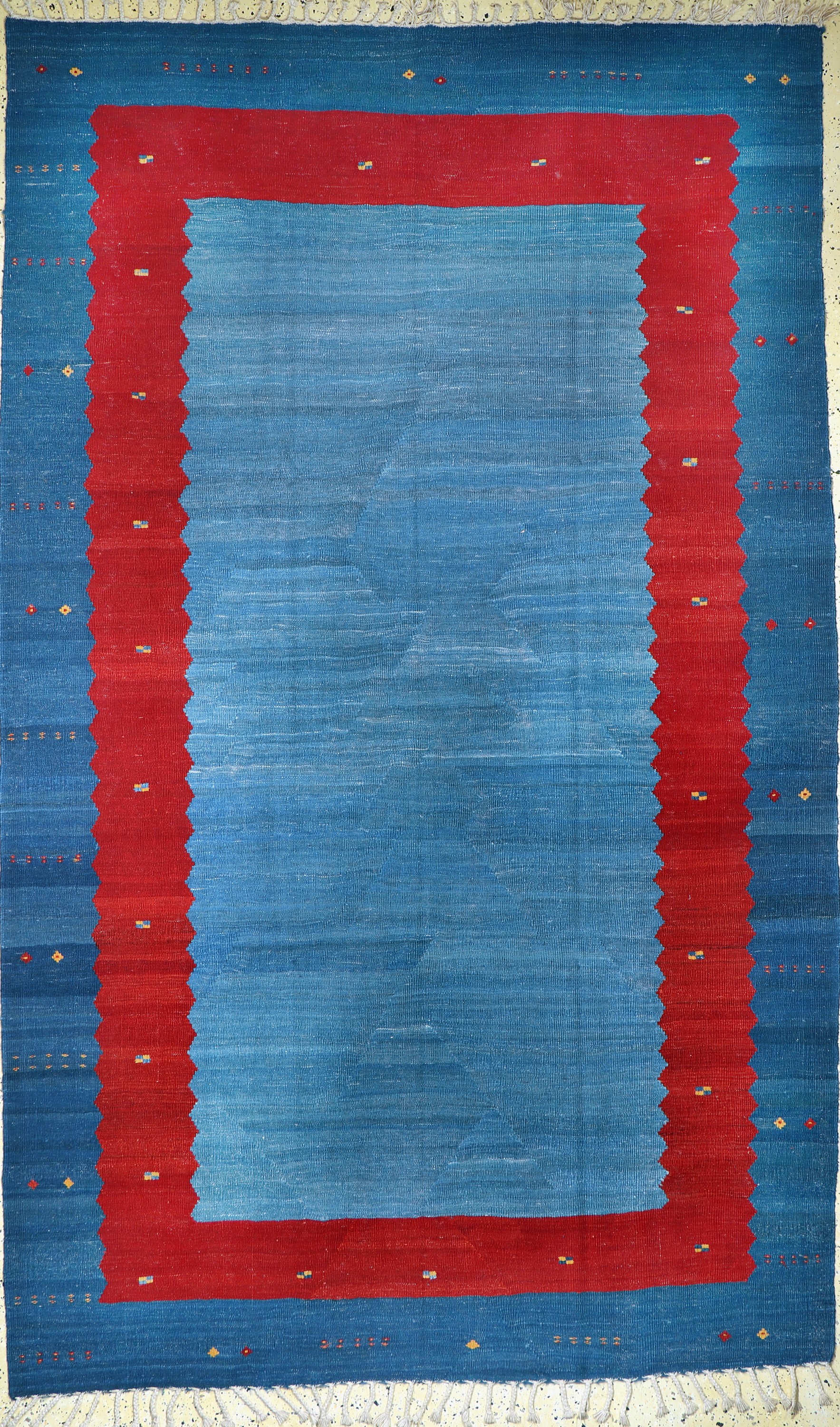 Gabbeh Kelim, Persien, ca. 50 Jahre, Wolle auf Wolle, ca. 328 x 202 cm, EHZ: 1-2