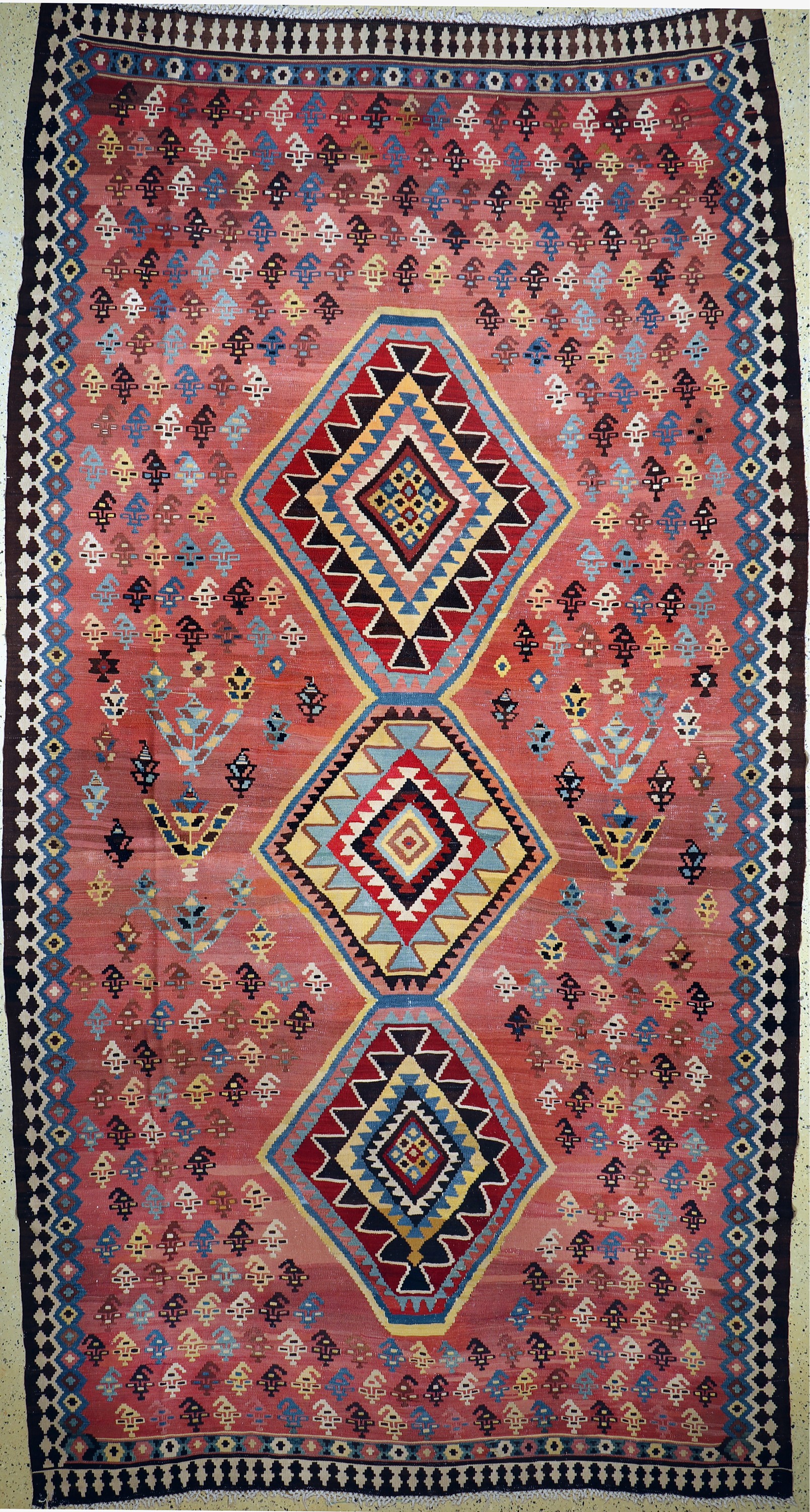 Azeri Kelim antik, Azerdaijan, um 1920, Wolle auf Baumwolle, ca. 424 x 240 cm, EHZ: 2