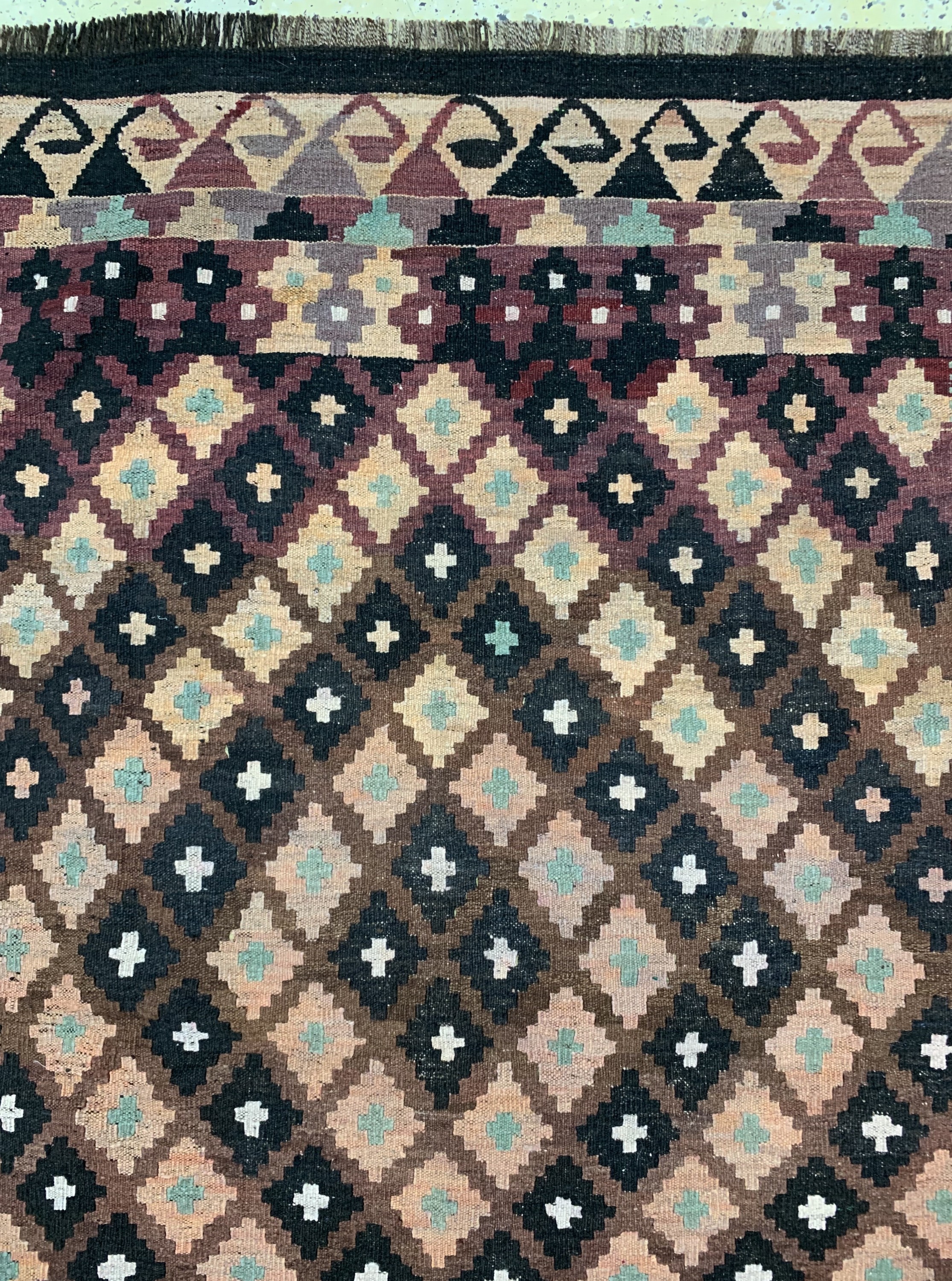 Detail b: Uzbek Kelim, Uzbekistan, ca. 50 Jahre, Wolle auf Wolle, ca. 300 x 223 cm, EHZ: 1-2