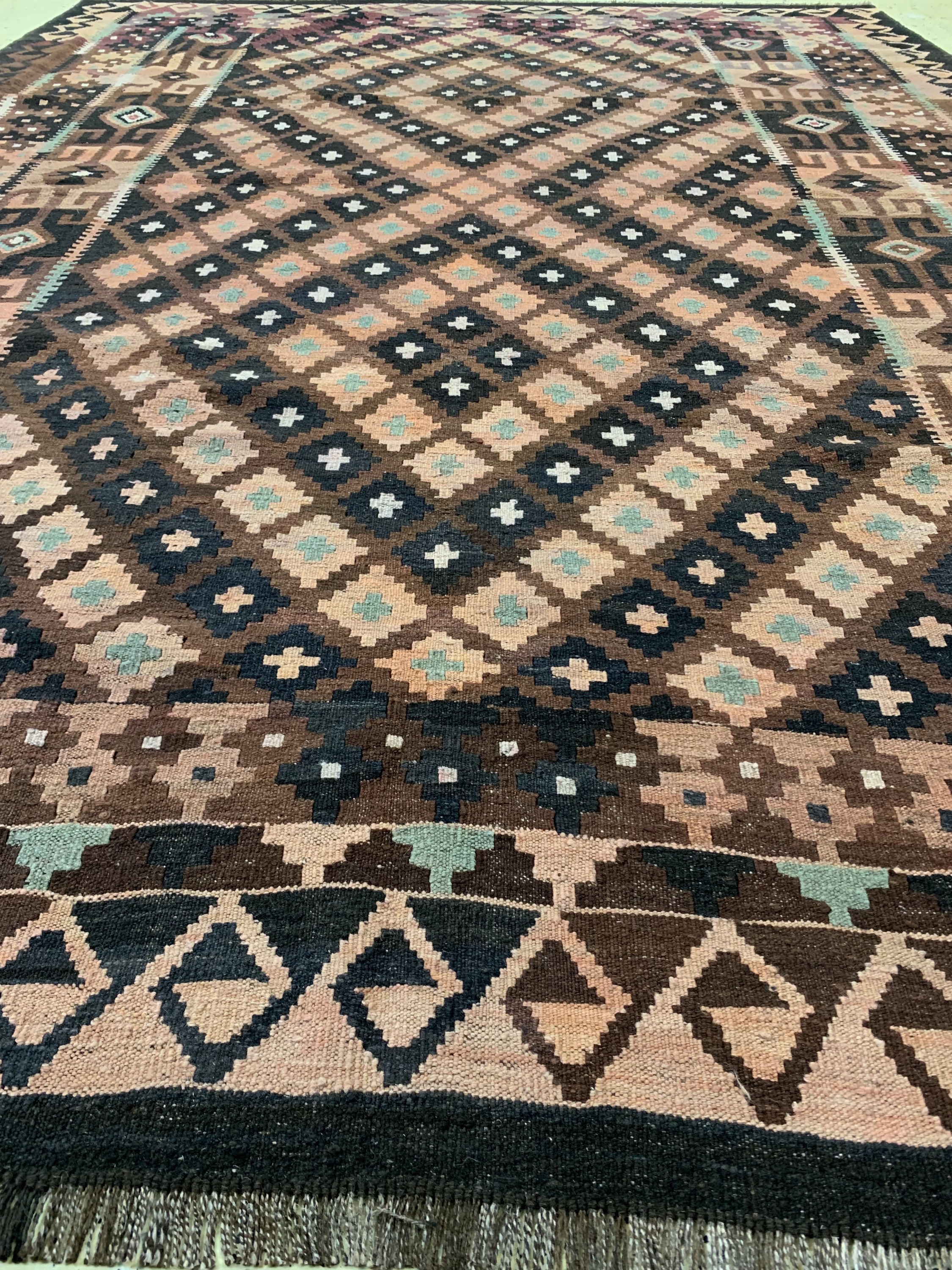 Detail c: Uzbek Kelim, Uzbekistan, ca. 50 Jahre, Wolle auf Wolle, ca. 300 x 223 cm, EHZ: 1-2