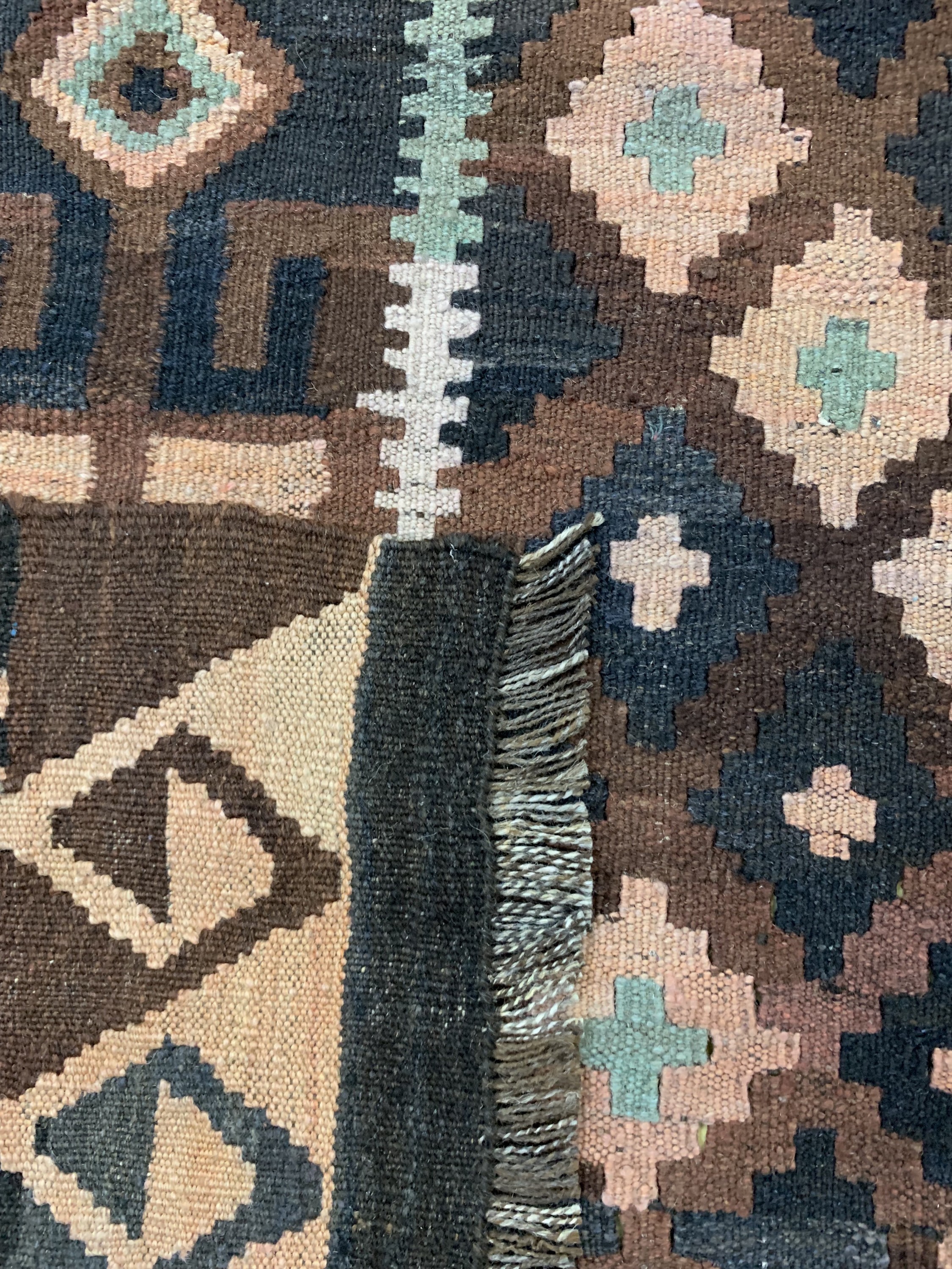 Detail d: Uzbek Kelim, Uzbekistan, ca. 50 Jahre, Wolle auf Wolle, ca. 300 x 223 cm, EHZ: 1-2