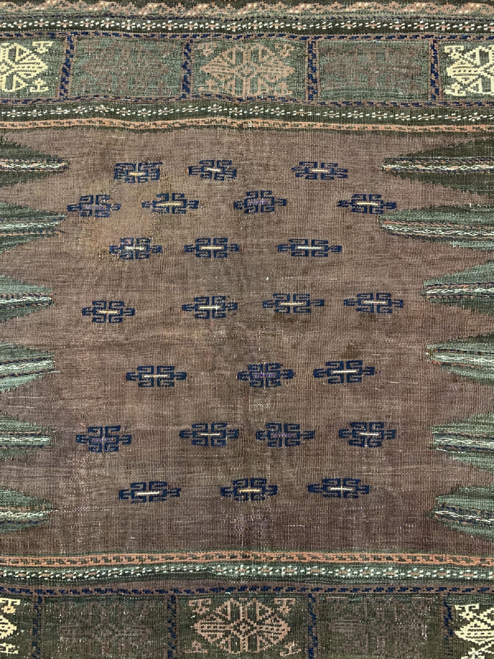 Detail b: Belutsch Sofreh, Persien, 19.Jhd, Wolle aufWolle, ca. 137 x 123 cm, EHZ: 1-2