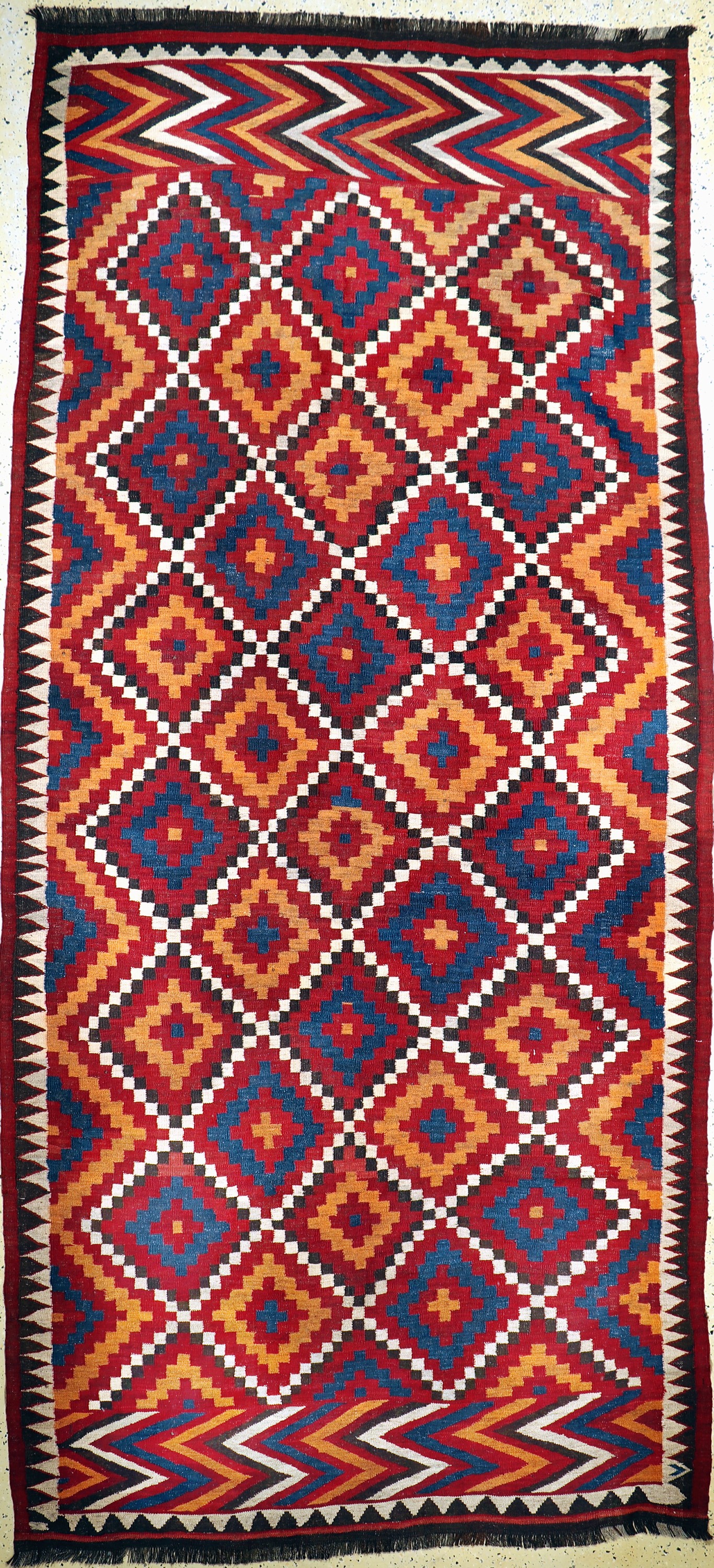 Ersari Kelim, Afghanistan, um 1930, Wolle auf Wolle, ca. 363 x 168 cm, EHZ: 1-2
