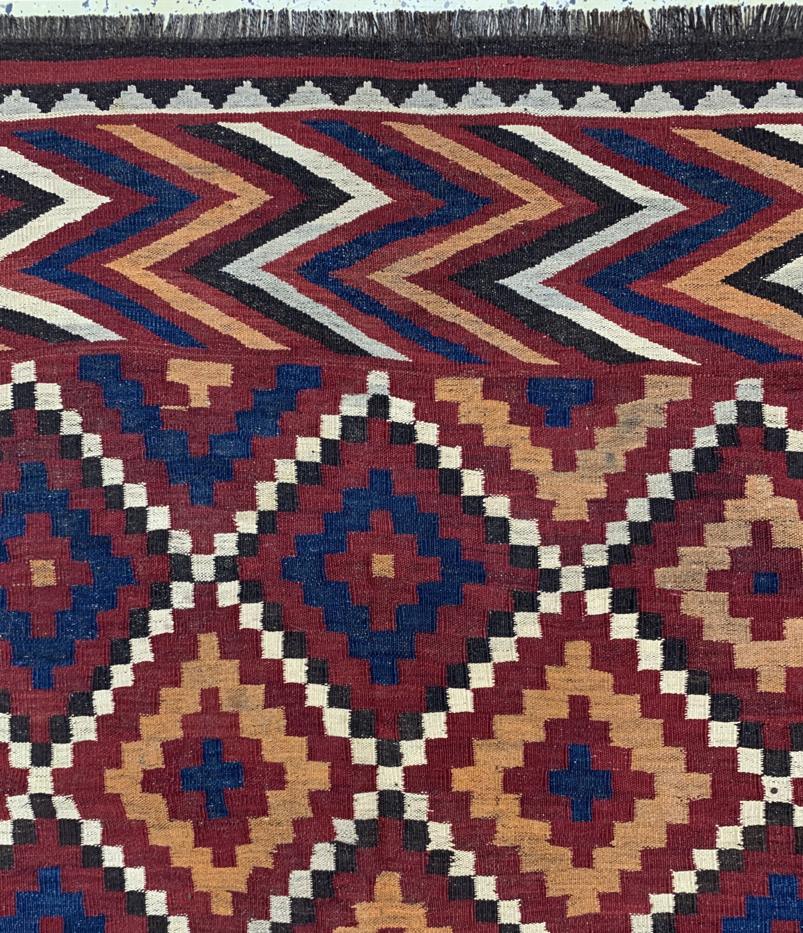 Detail b: Ersari Kelim, Afghanistan, um 1930, Wolle auf Wolle, ca. 363 x 168 cm, EHZ: 1-2