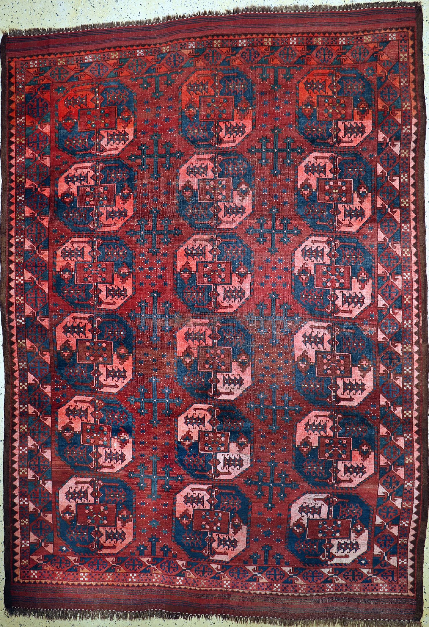 Ersari Hauptteppich antik, Afghanistan, 19.Jhd, Wolle auf Wolle, ca. 340 x 244 cm, EHZ: 3