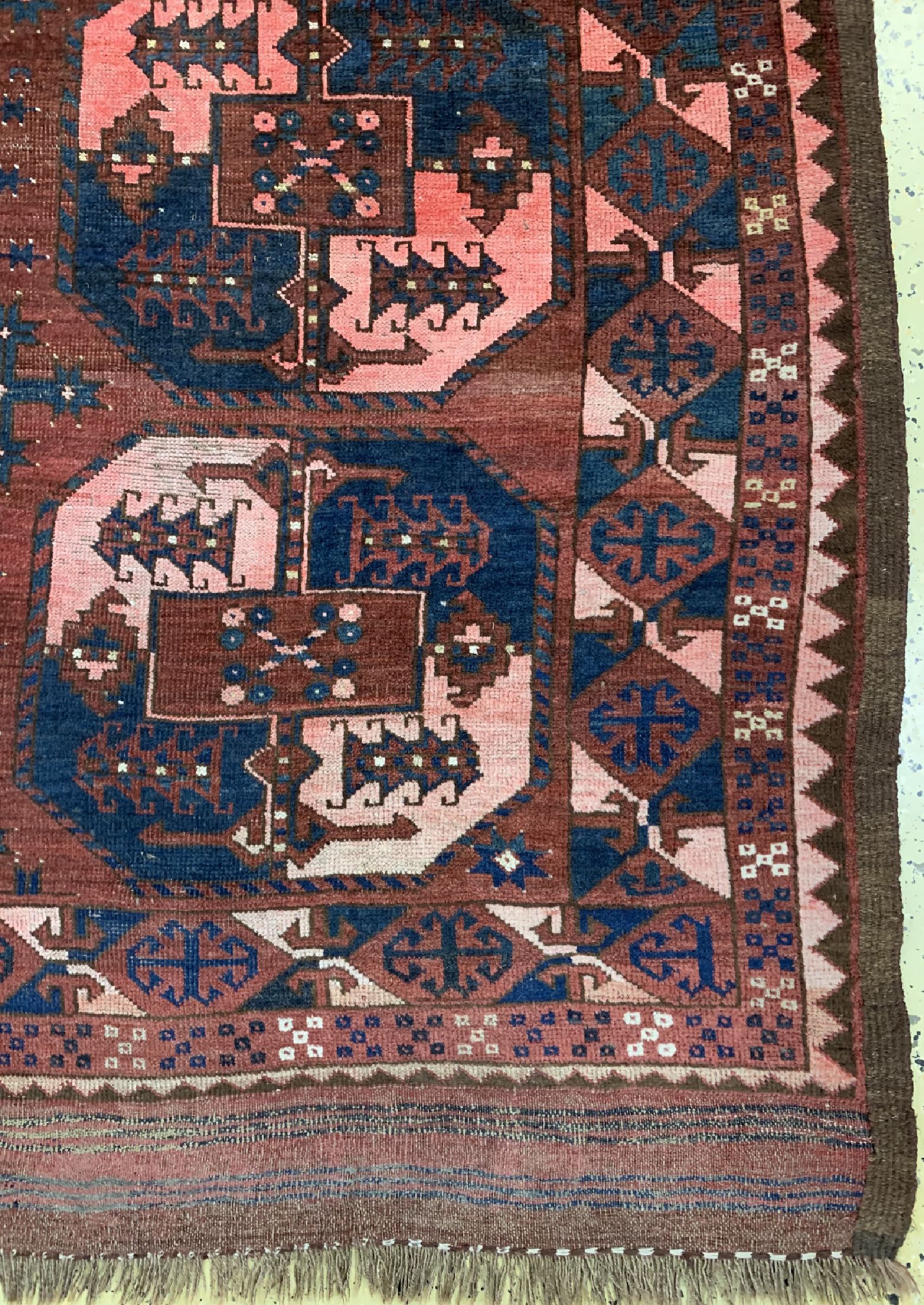 Detail a: Ersari Hauptteppich antik, Afghanistan, 19.Jhd, Wolle auf Wolle, ca. 340 x 244 cm, EHZ: 3