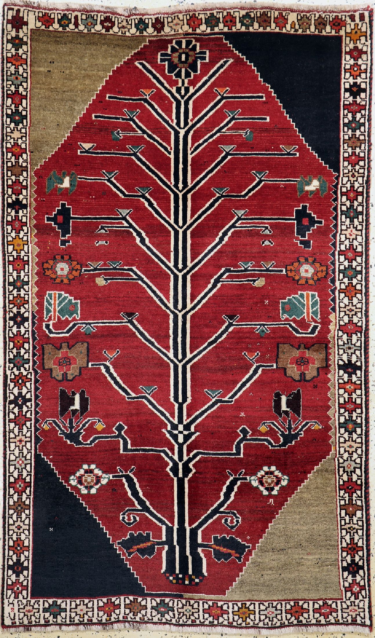 Ghaschgai Kashkuli fein, Persien, um 1960, Wolle auf Wolle, ca. 177 x 105 cm, EHZ: 1-2