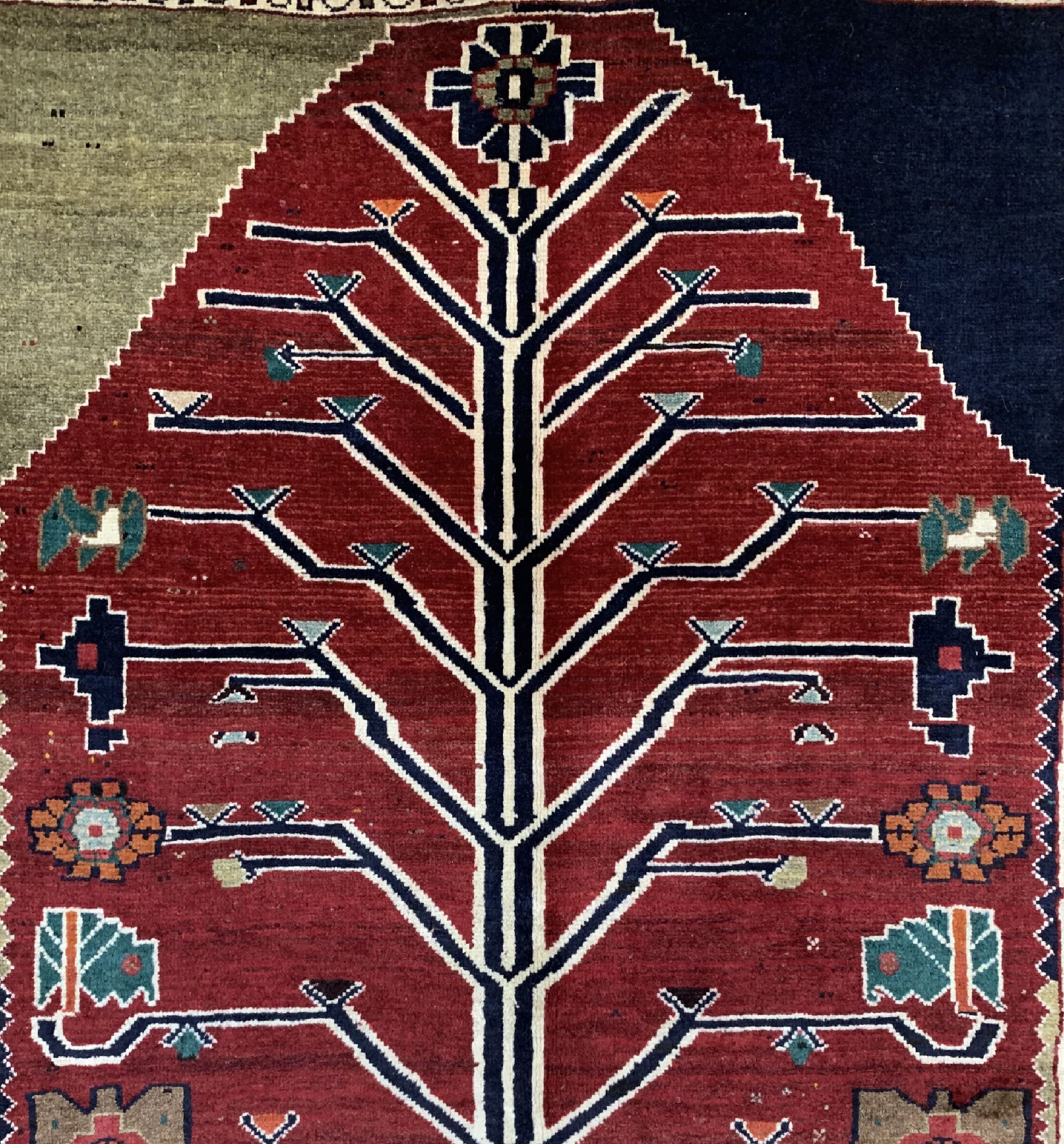 Detail c: Ghaschgai Kashkuli fein, Persien, um 1960, Wolle auf Wolle, ca. 177 x 105 cm, EHZ: 1-2