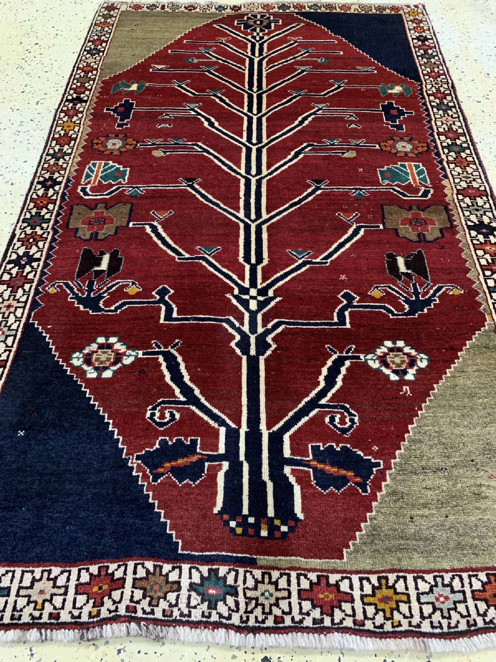 Detail d: Ghaschgai Kashkuli fein, Persien, um 1960, Wolle auf Wolle, ca. 177 x 105 cm, EHZ: 1-2
