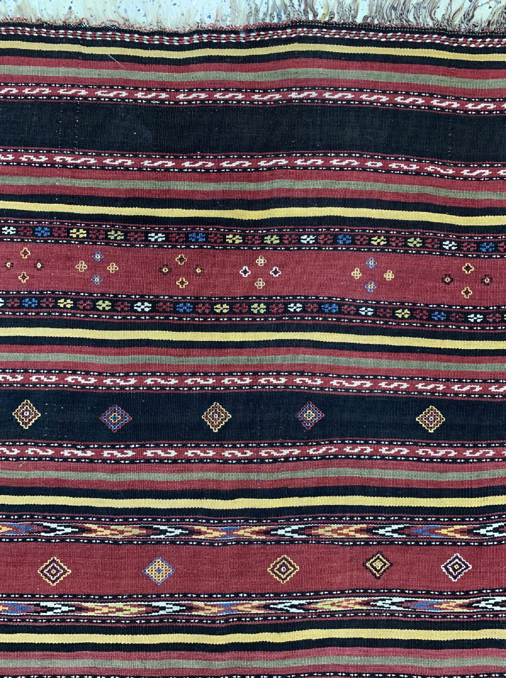 Detail b: Kourdischer Kelim, Persien, um 1930, Wolle auf Wolle, ca. 342 x 142 cm, EHZ: 2