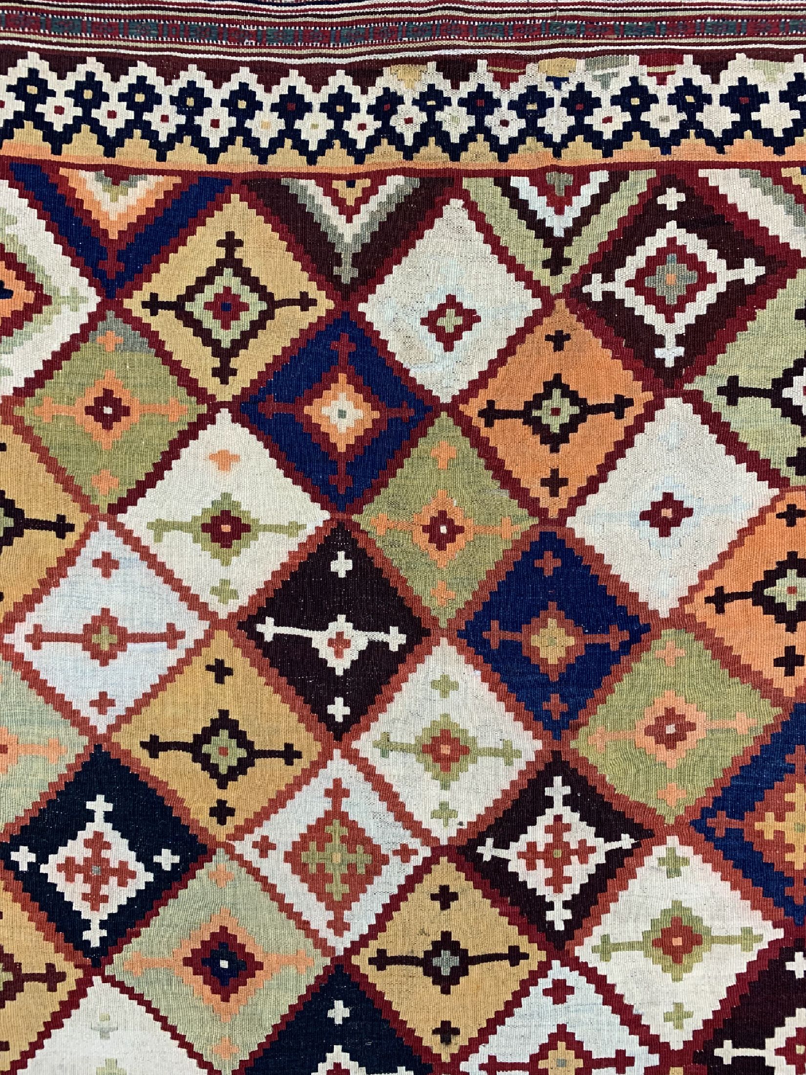 Detail c: Ghaschgai Kelim, Persien, um 1900, Wolle auf Wolle, ca. 283 x 154 cm, EHZ: 1-2