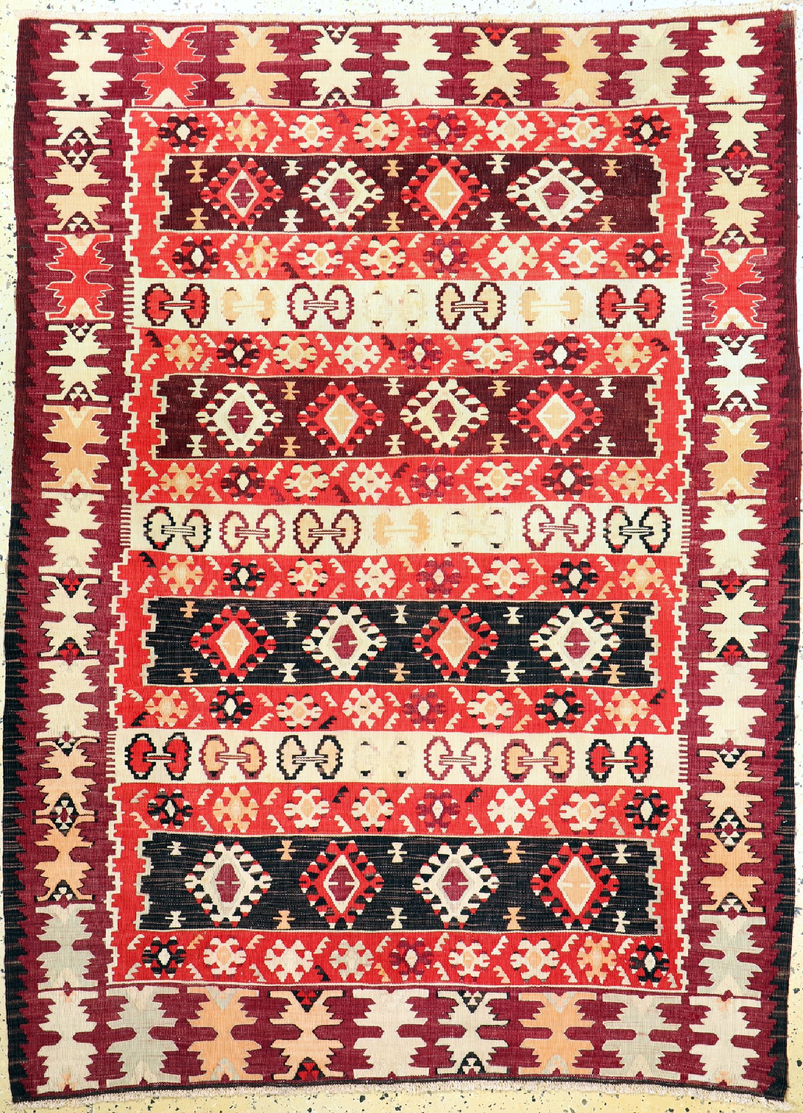 Anatol Kelim, Türkei, um 1930, Wolle auf Wolle, ca. 186 x 137 cm, EHZ: 2