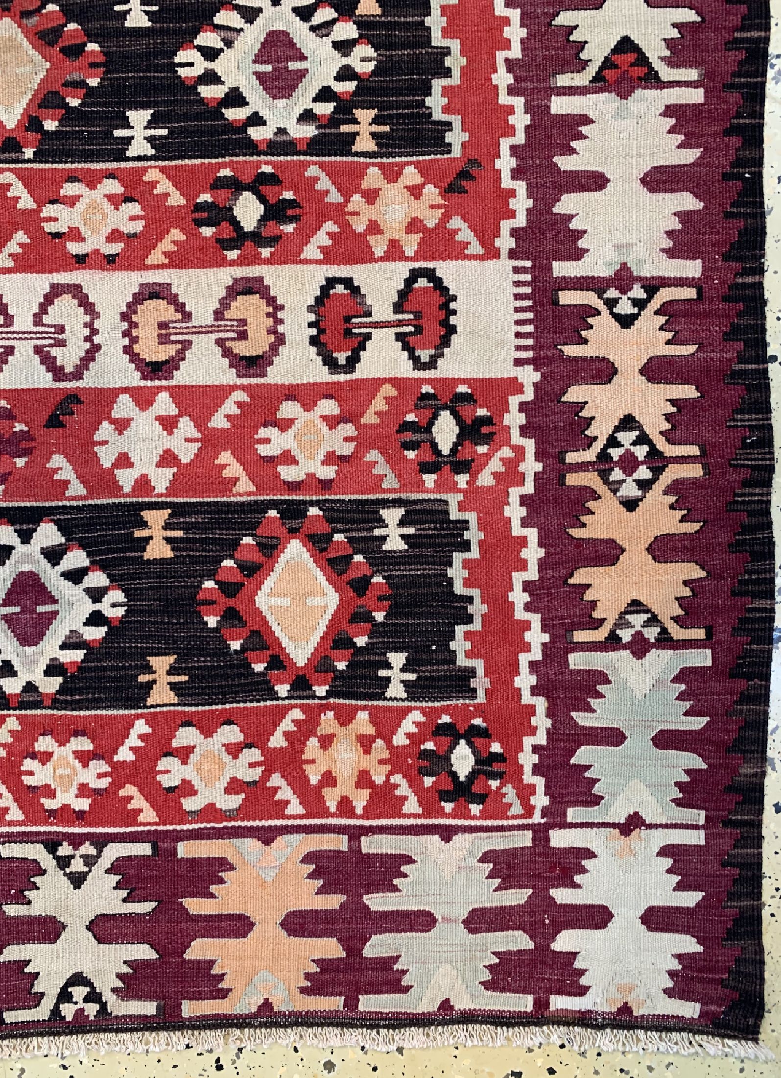 Detail a: Anatol Kelim, Türkei, um 1930, Wolle auf Wolle, ca. 186 x 137 cm, EHZ: 2