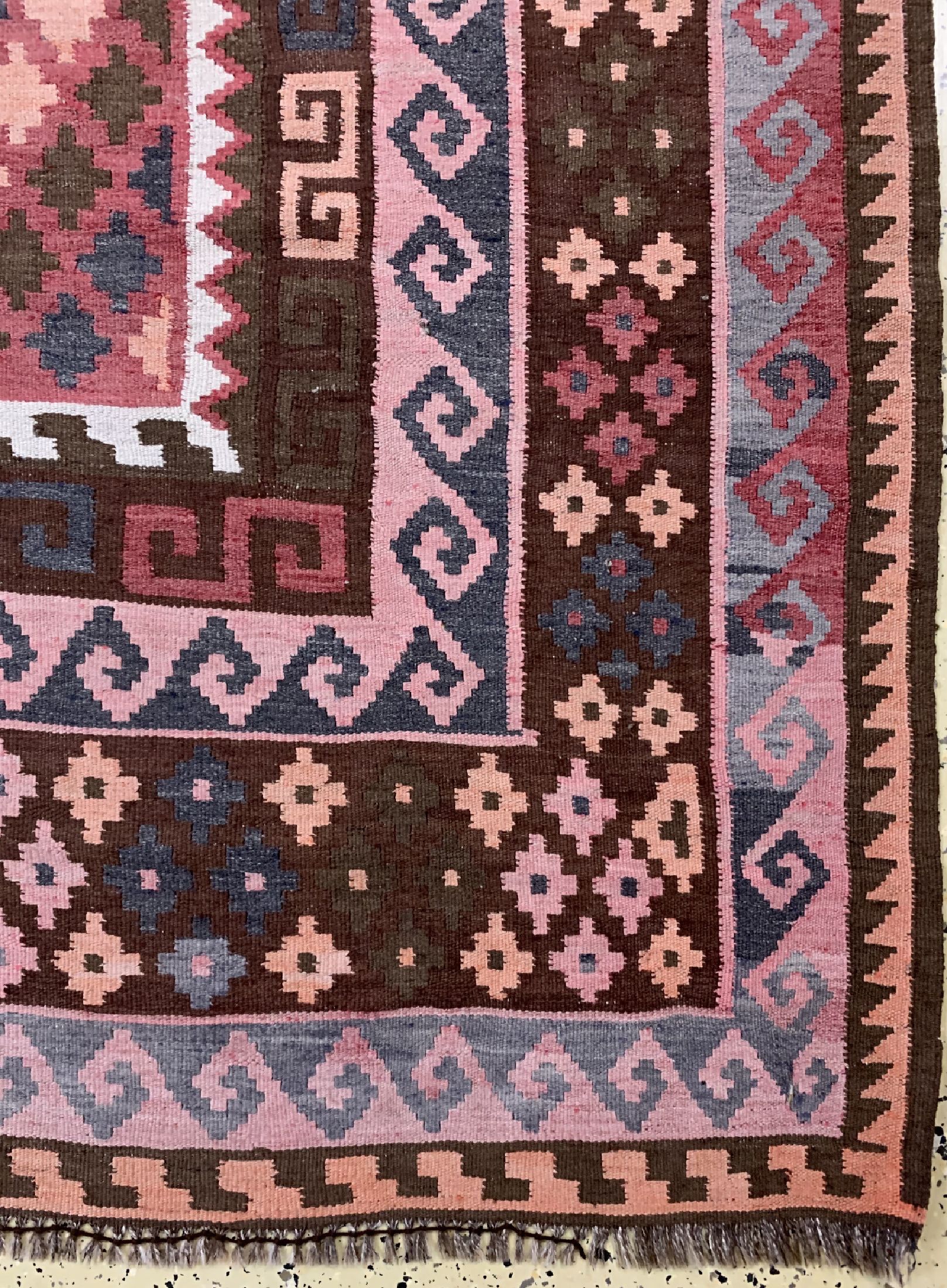 Detail a: 2 Lots Maymaneh Kelim, Afghanistan, um 1960, Wolle auf Wolle, ca. 290 x 150 cm & ca. 213 x 144 cm, EHZ: 2-3