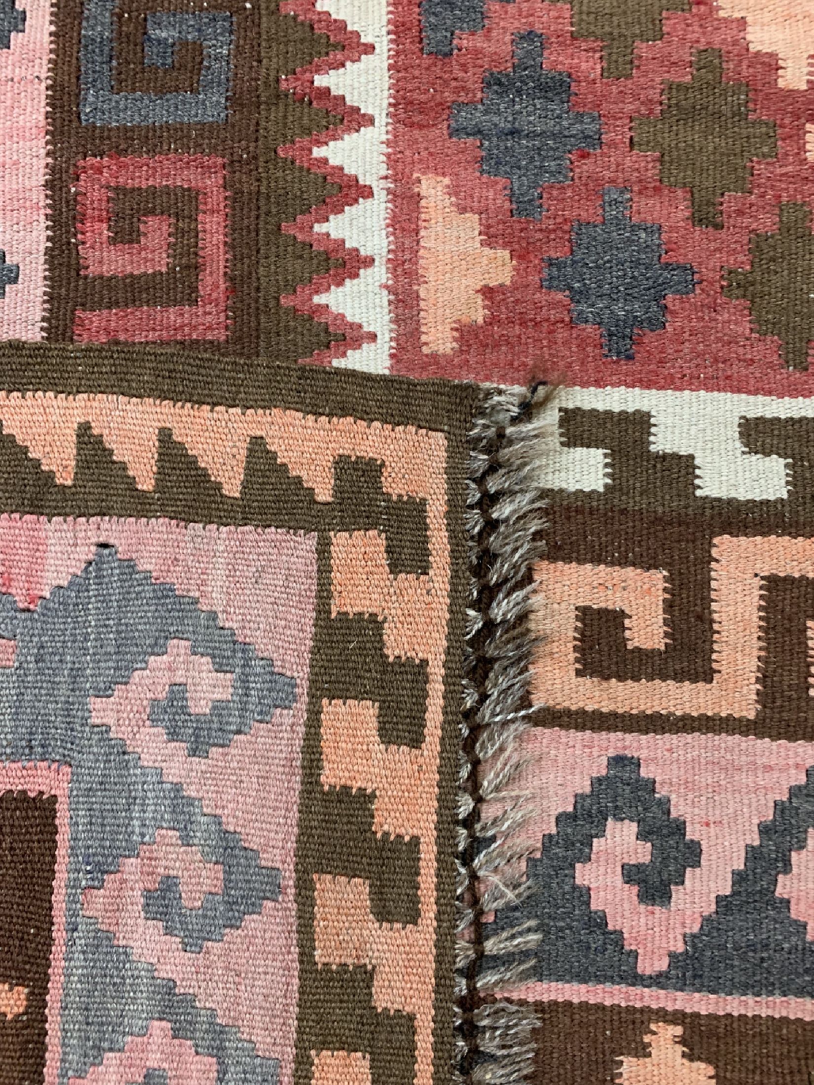 Detail c: 2 Lots Maymaneh Kelim, Afghanistan, um 1960, Wolle auf Wolle, ca. 290 x 150 cm & ca. 213 x 144 cm, EHZ: 2-3
