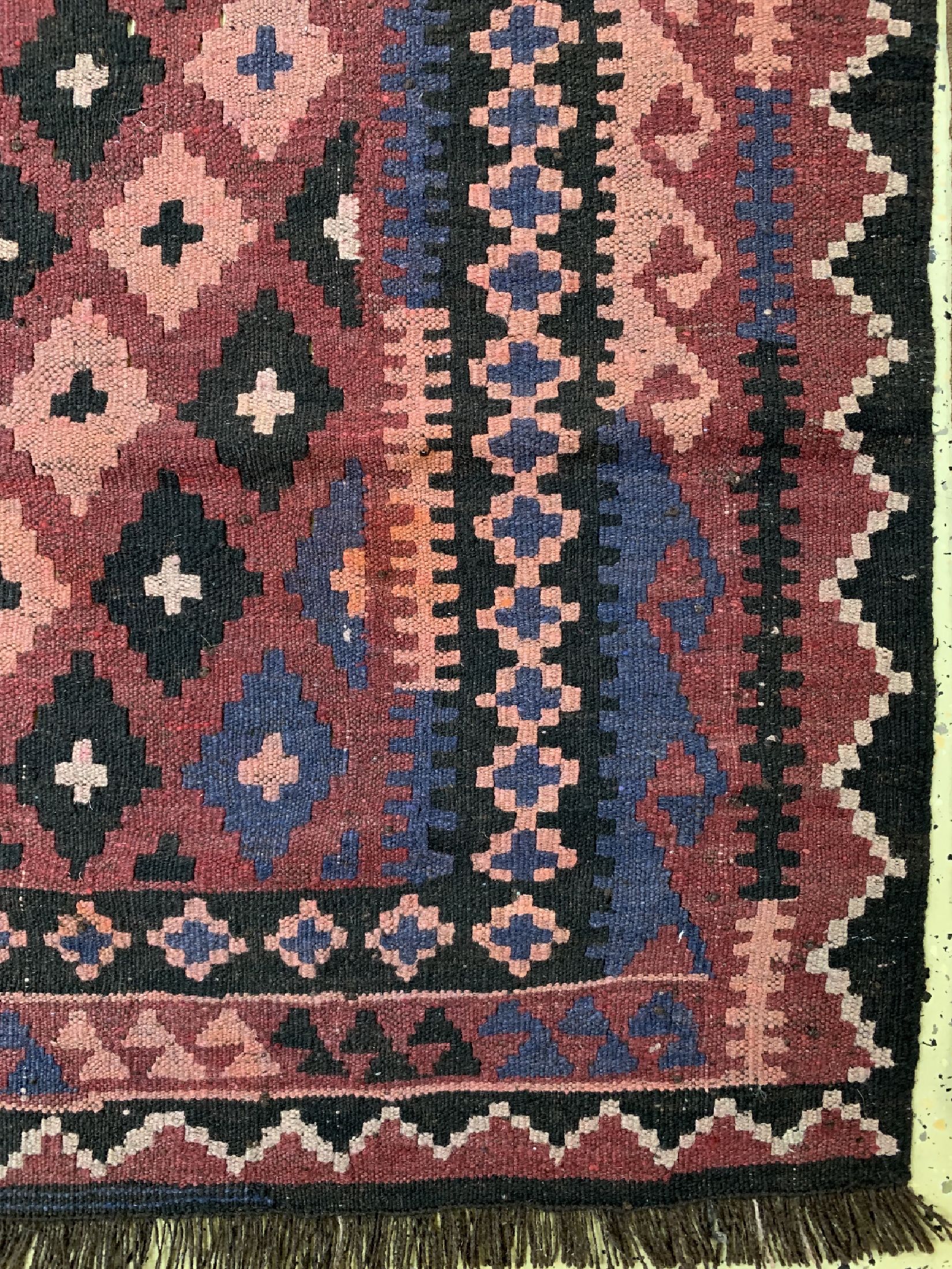 Detail d: 2 Lots Maymaneh Kelim, Afghanistan, um 1960, Wolle auf Wolle, ca. 290 x 150 cm & ca. 213 x 144 cm, EHZ: 2-3