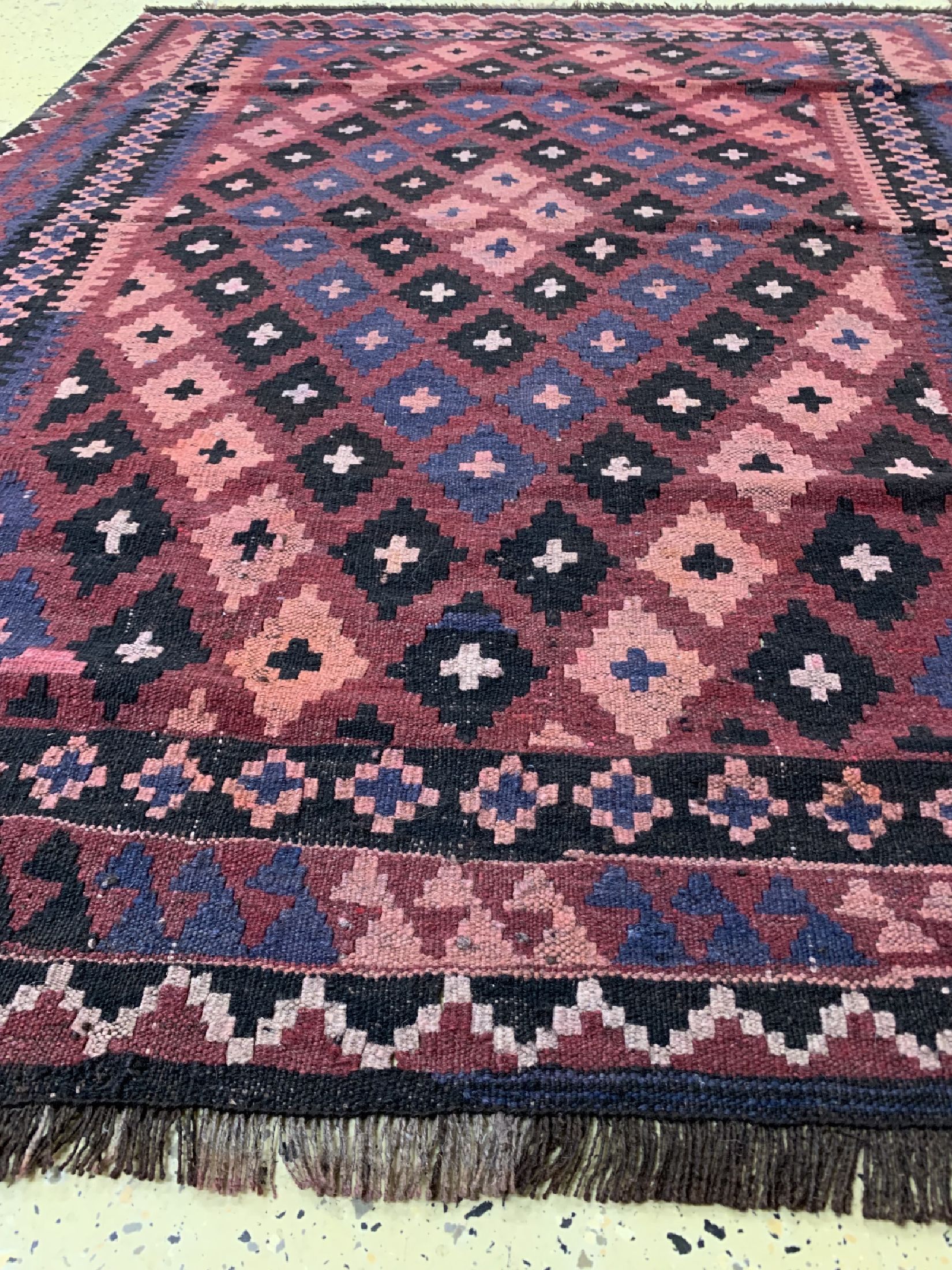 Detail e: 2 Lots Maymaneh Kelim, Afghanistan, um 1960, Wolle auf Wolle, ca. 290 x 150 cm & ca. 213 x 144 cm, EHZ: 2-3