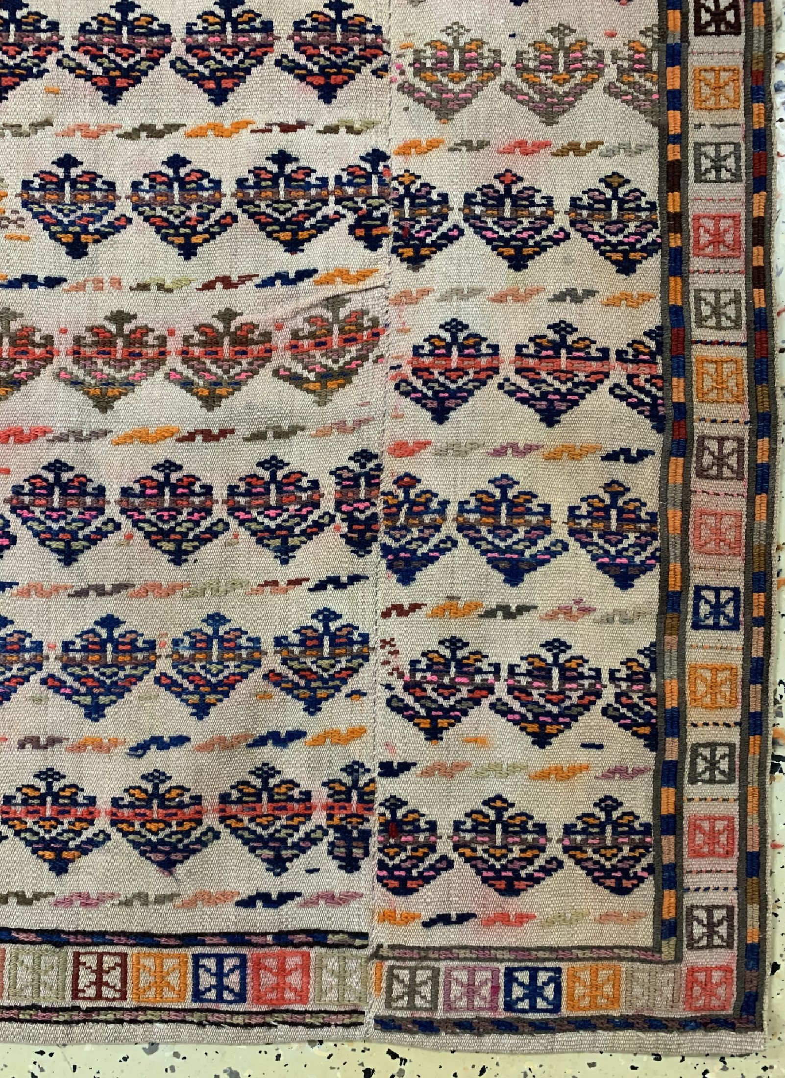 Detail a: Ghaschgai Shaddah, Persien, um 1940, Wolle auf Wolle, ca. 170 x 163 cm, EHZ: 3