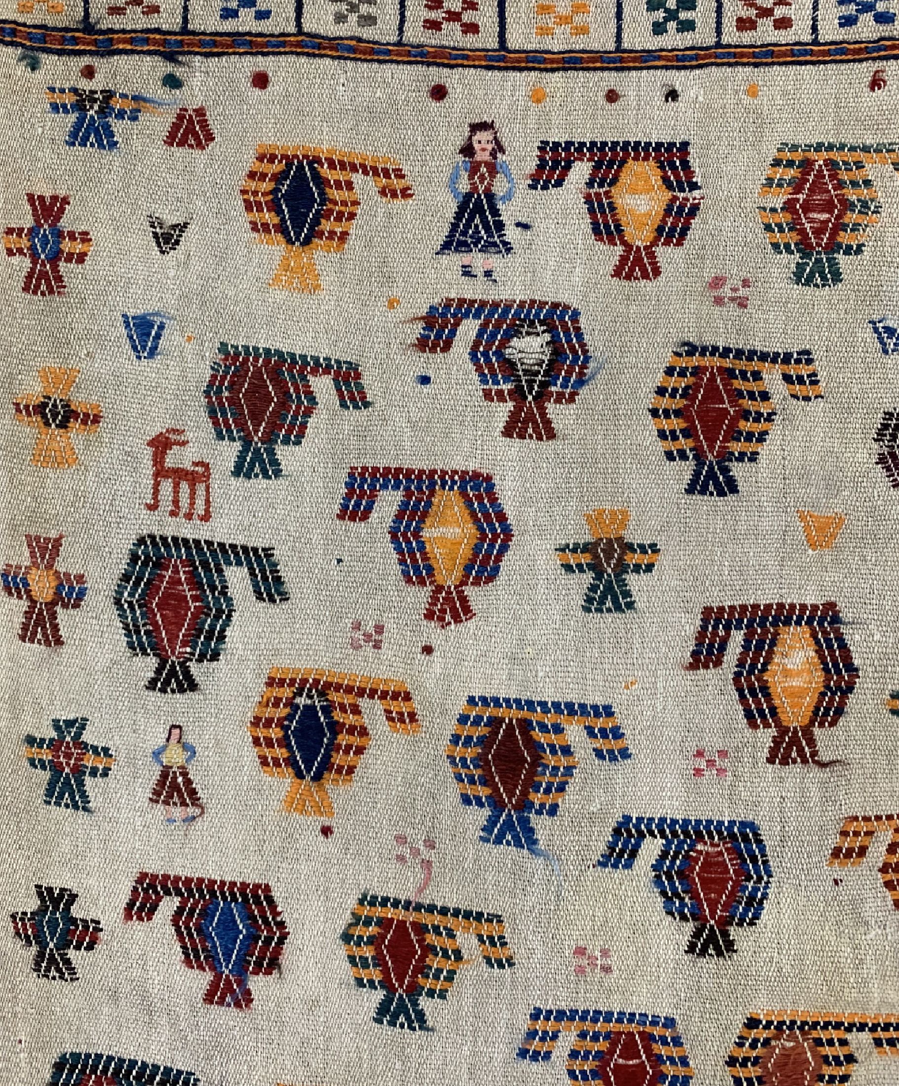 Detail d: Ghaschgai Shaddah, Persien, um 1930, Wolle auf Wolle, ca. 320 x 141 cm, EHZ: 3