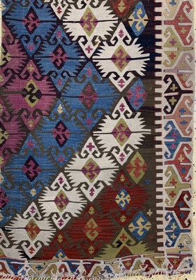 26710252d - Anatol Kilim antique, Turkey, 19th century, wool on wool, approx. 463 x 44 cm, condition: 3. Rugs, Carpets & Flatweaves