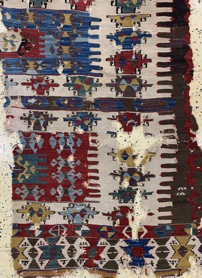 26710255a - Early Anatol Kilim, Turkey, early 19th century, wool on wool, approx. 310 x 85 cm, condition: 4. Rugs, Carpets & Flatweaves