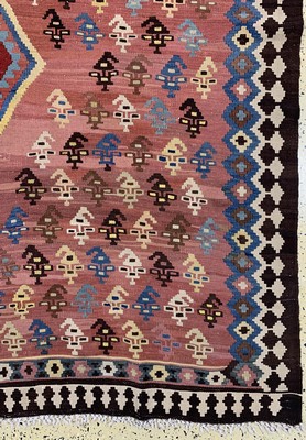 26710260a - Azeri Kilim antique, Azerdaijan, around 1920, wool on cotton, approx. 424 x 240 cm, condition: 2. Rugs, Carpets & Flatweaves