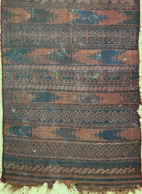 26710262a - Baloch Kilim antique, Persia, 19th century, wool on wool, approx. 300 x 73 cm, condition: 3 (stained). Rugs, Carpets & Flatweaves