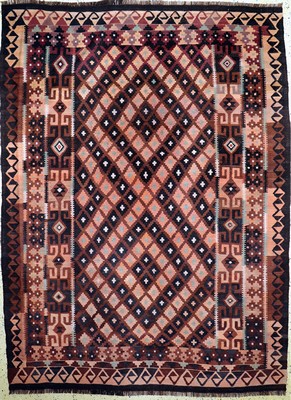 Image 26710264 - Uzbek Kilim, Uzbekistan, approx. 50 years, wool on wool, approx. 300 x 223 cm, condition:1-2. Rugs, Carpets & Flatweaves