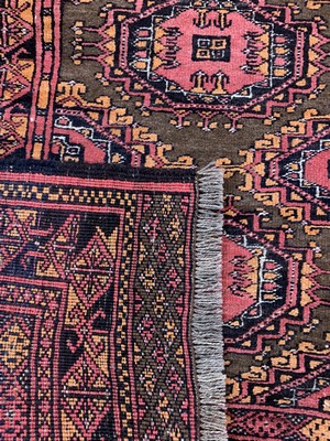 26710265d - Bukhara old, Afghanistan, approx. 50 years, wool on wool, approx. 202 x 127 cm, condition:2 (wavy). Rugs, Carpets & Flatweaves