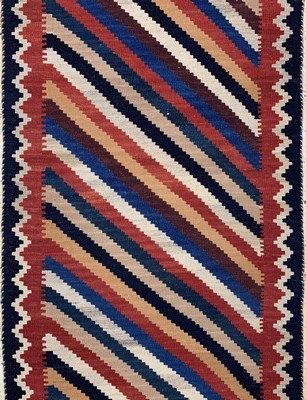 26710267c - Ghashgai Kilim, Persia, approx. 50 years, woolon wool, approx. 530 x 90 cm, condition: 1-2. Rugs, Carpets & Flatweaves