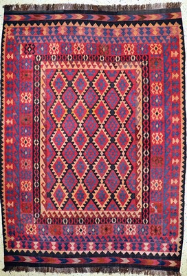 Image 26710268 - Uzbek Kilim, Uzbekistan, approx. 50 years, wool on wool, approx. 293 x 205 cm, condition:1-2. Rugs, Carpets & Flatweaves