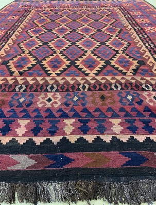 26710268c - Uzbek Kilim, Uzbekistan, approx. 50 years, wool on wool, approx. 293 x 205 cm, condition:1-2. Rugs, Carpets & Flatweaves