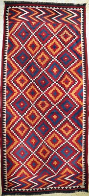 Image 26710269 - Ersari Kilim, Afghanistan, around 1930, wool on wool, approx. 363 x 168 cm, condition: 1-2.Rugs, Carpets & Flatweaves