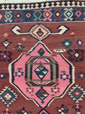26710275c - Bijar Kilim, Persia, around 1940/1950, wool oncotton, approx. 380 x 182 cm, condition: 2. Rugs, Carpets & Flatweaves