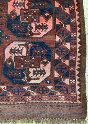 26710276a - Antique Ersari main carpet, Afghanistan, 19th century, wool on wool, approx. 340 x 244 cm, condition: 3. Antique, old and decorative collector Orientalrugs, Carpets, Textiles and Flatweaves