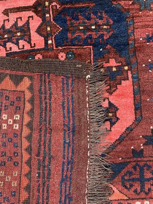 26710276f - Antique Ersari main carpet, Afghanistan, 19th century, wool on wool, approx. 340 x 244 cm, condition: 3. Antique, old and decorative collector Orientalrugs, Carpets, Textiles and Flatweaves